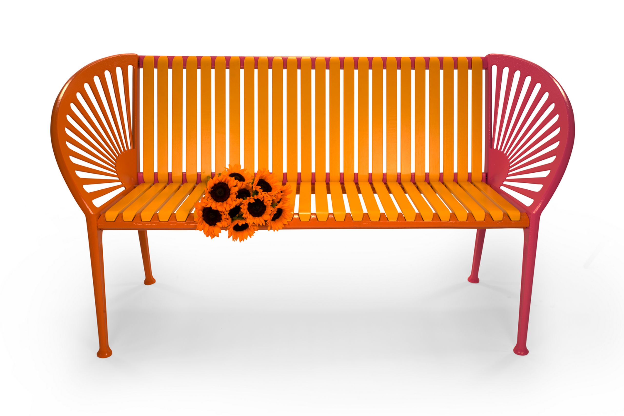 WOLFF NORDIC - Bænk - ND100 City bænken af Nanna Ditzel 100 års jubilæumsudgave - Støbejern, lakeret mahogni i 100 års jubilæums farver