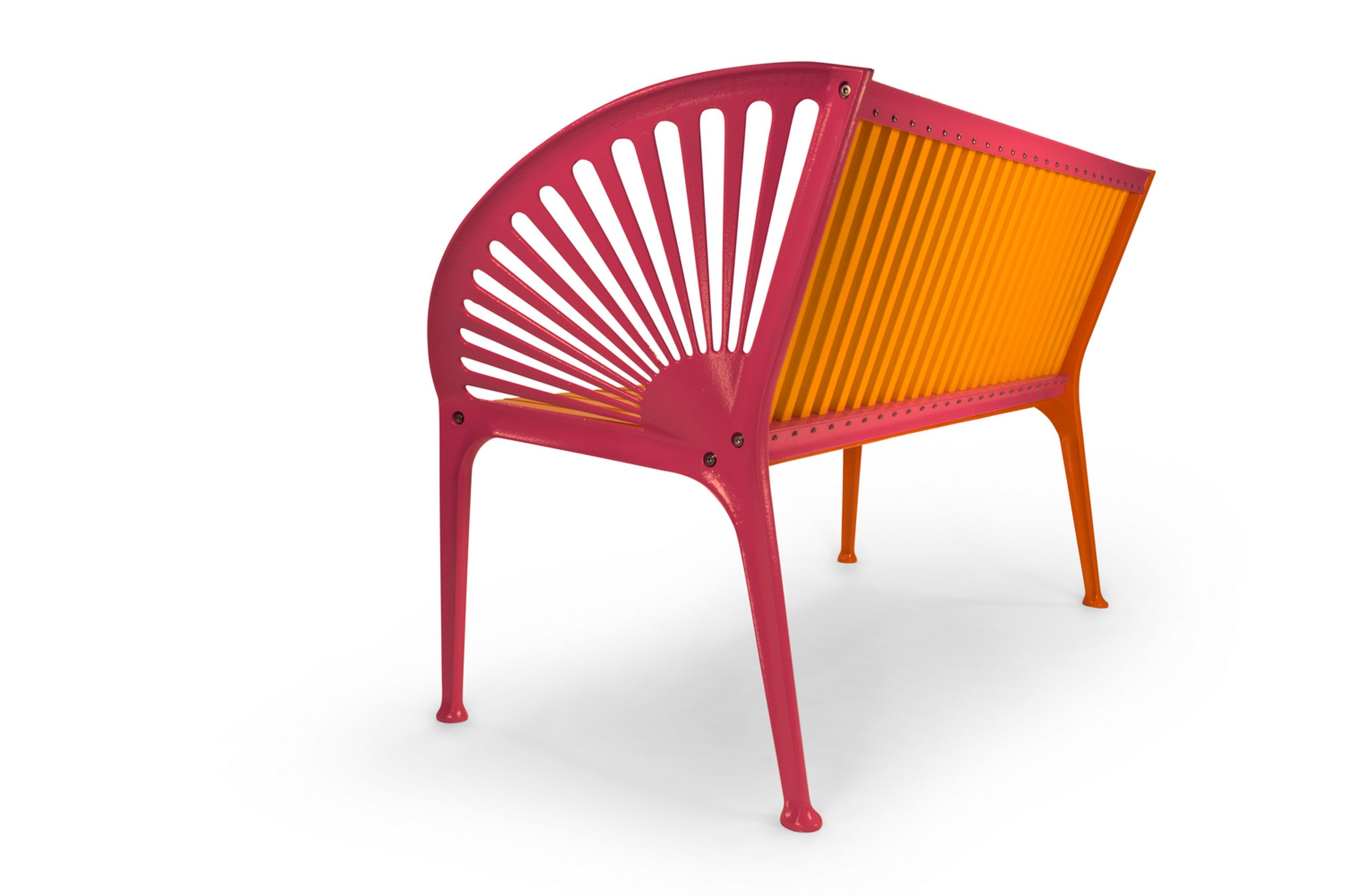 WOLFF NORDIC - Bænk - ND100 City bænken af Nanna Ditzel 100 års jubilæumsudgave - Støbejern, lakeret mahogni i 100 års jubilæums farver