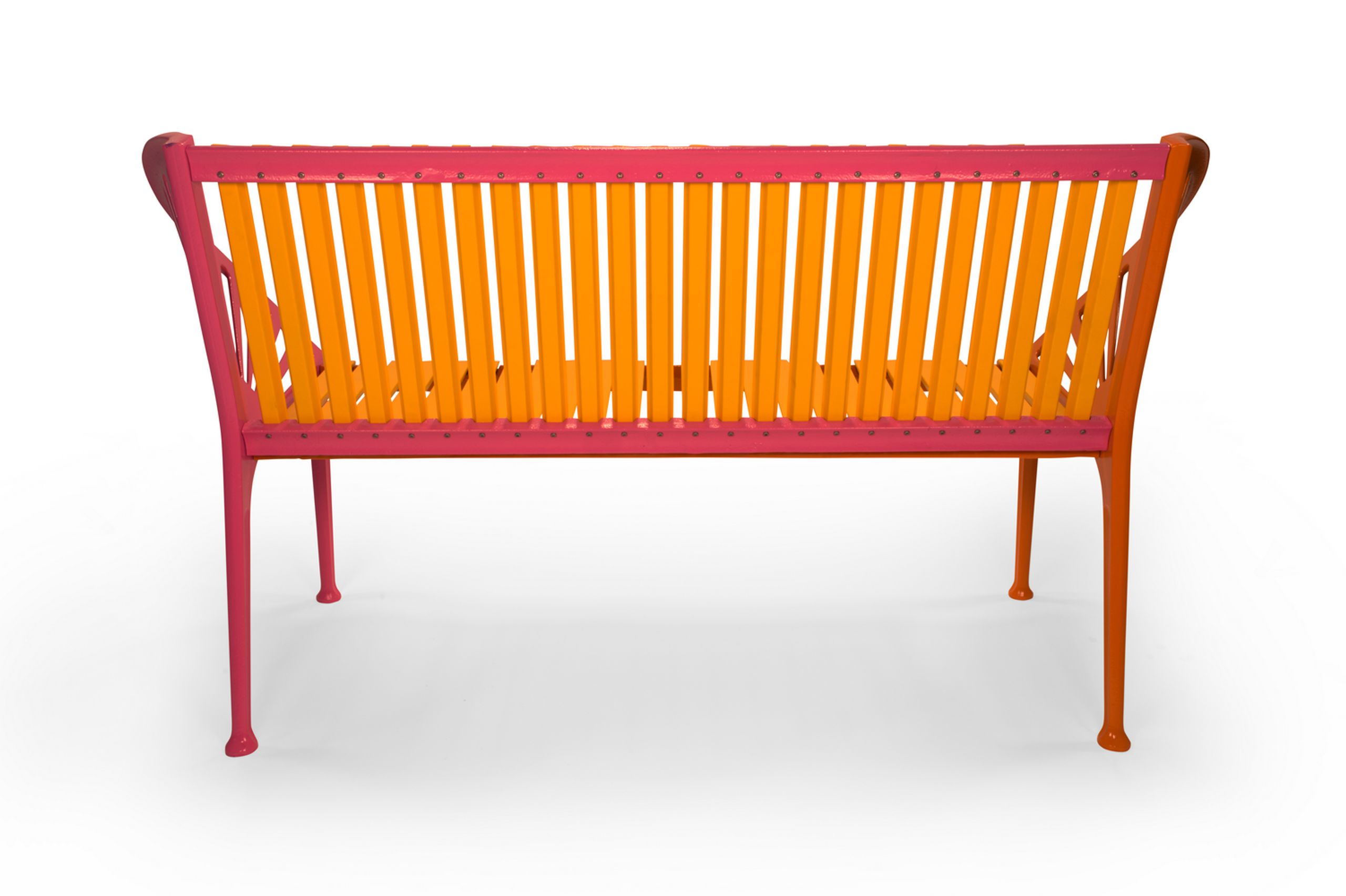 WOLFF NORDIC - Bænk - ND100 City bænken af Nanna Ditzel 100 års jubilæumsudgave - Støbejern, lakeret mahogni i 100 års jubilæums farver
