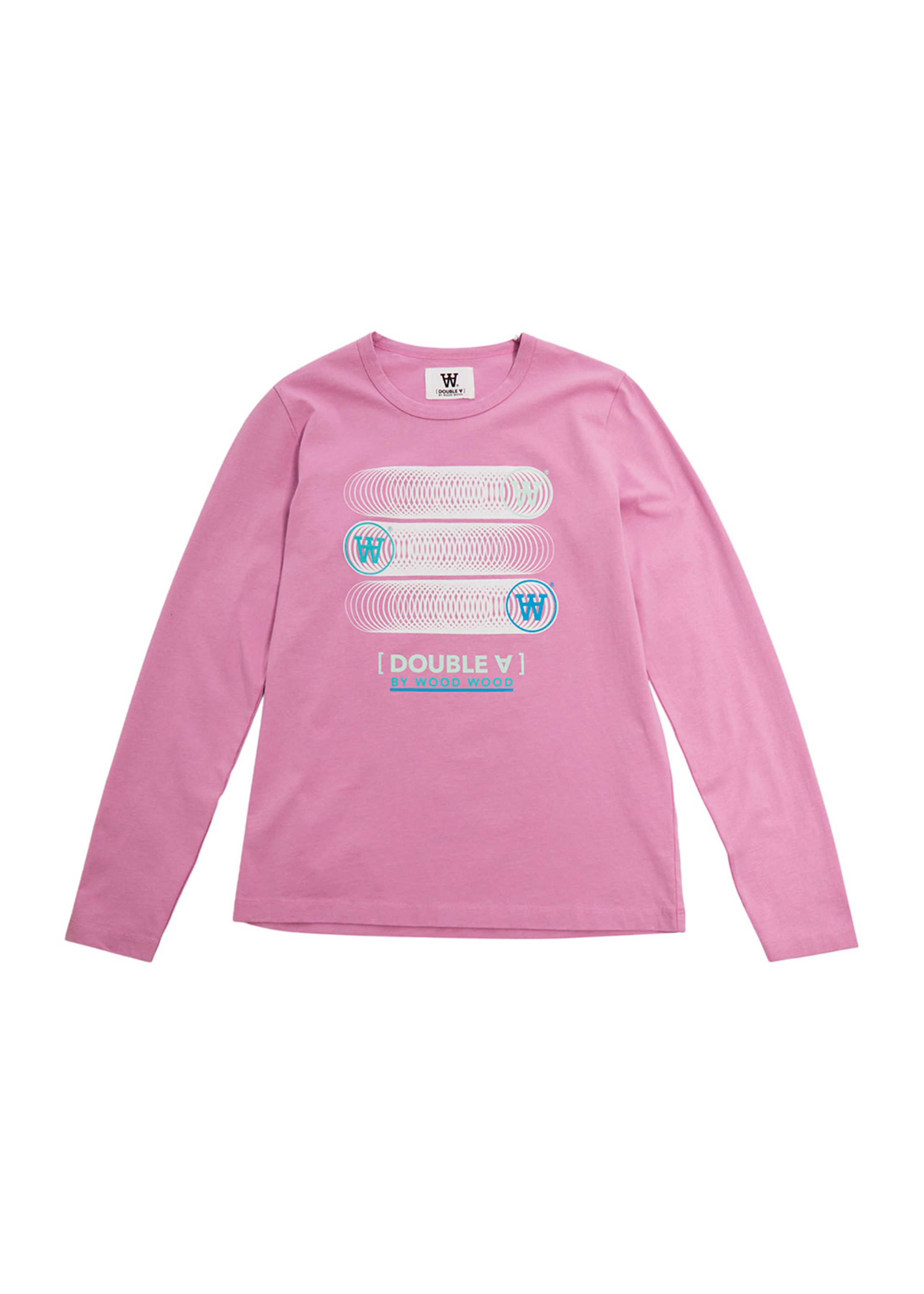 Wood Wood - Blouse - Moa Stacked Logo Long Sleeve - Rosy lavender