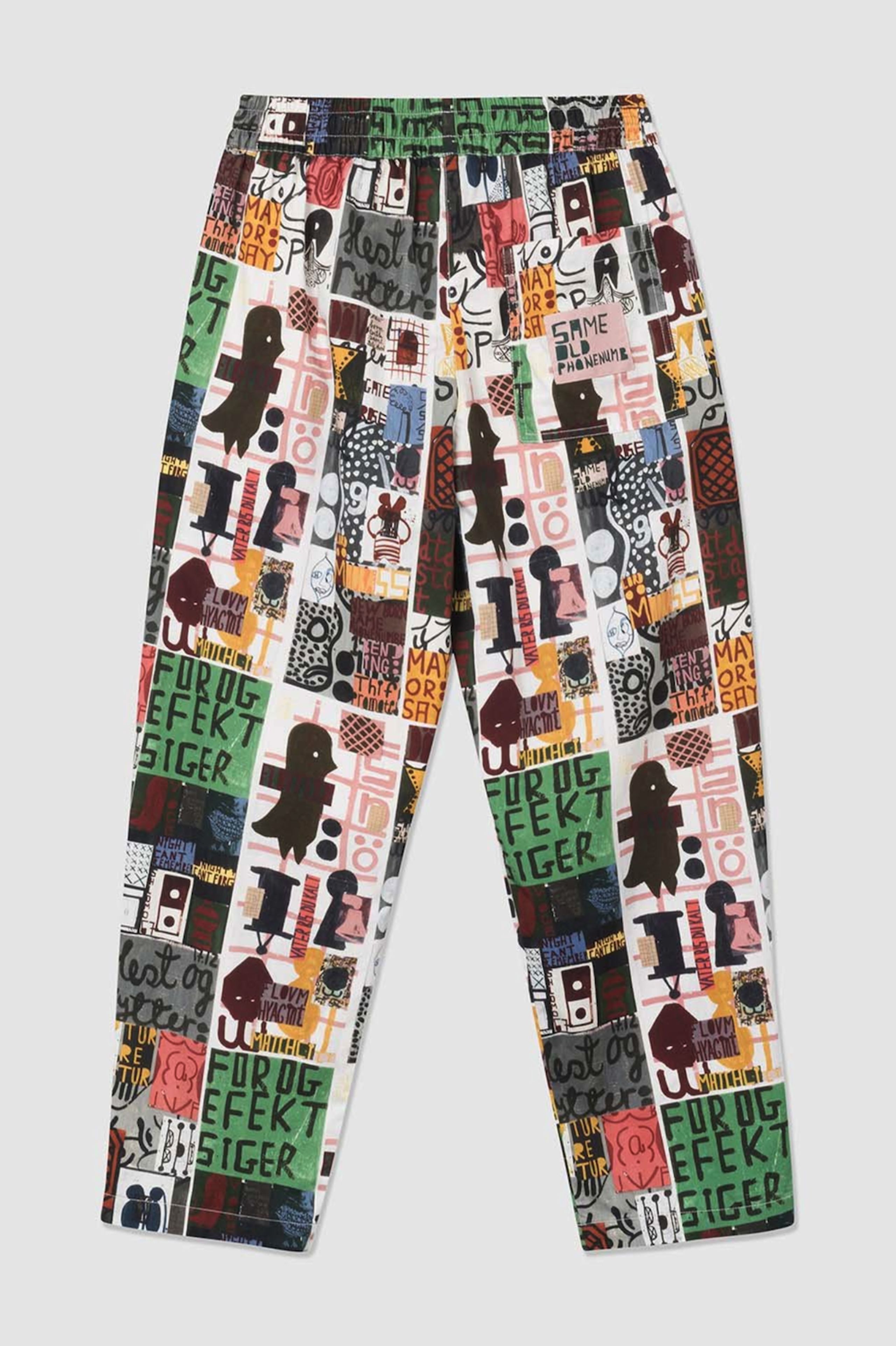 Wood Wood - Pants - Louisiana Collage Trousers - Multicolor