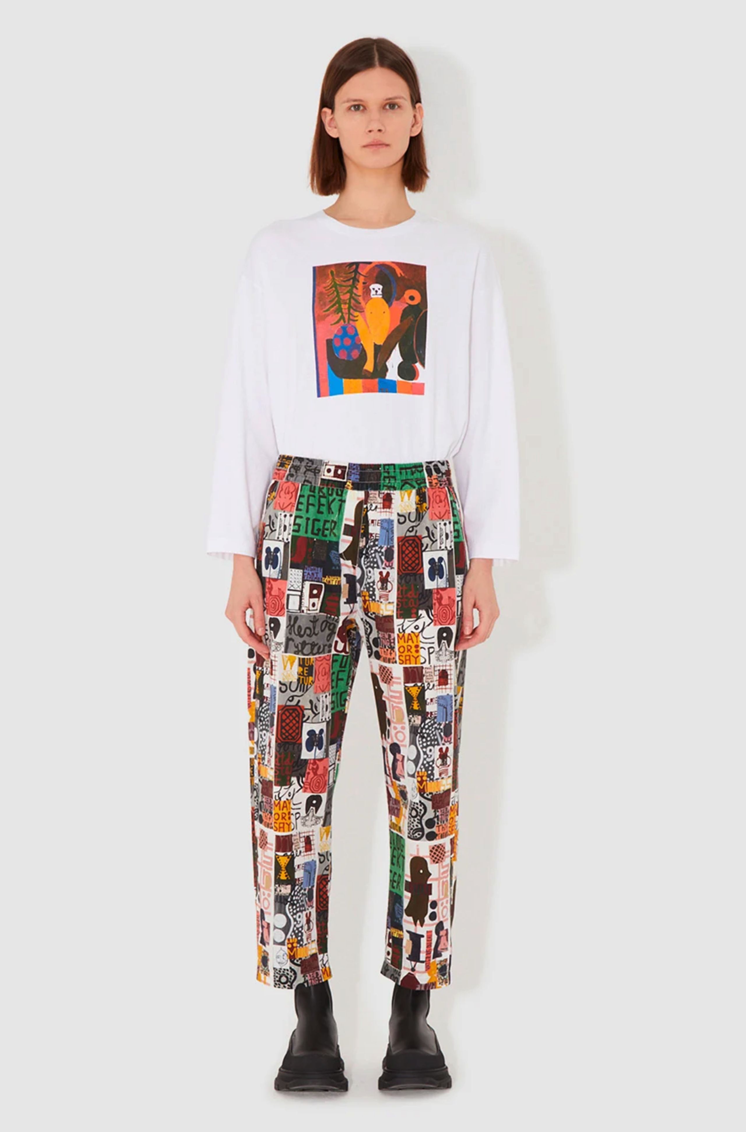 Wood Wood - Pants - Louisiana Collage Trousers - Multicolor