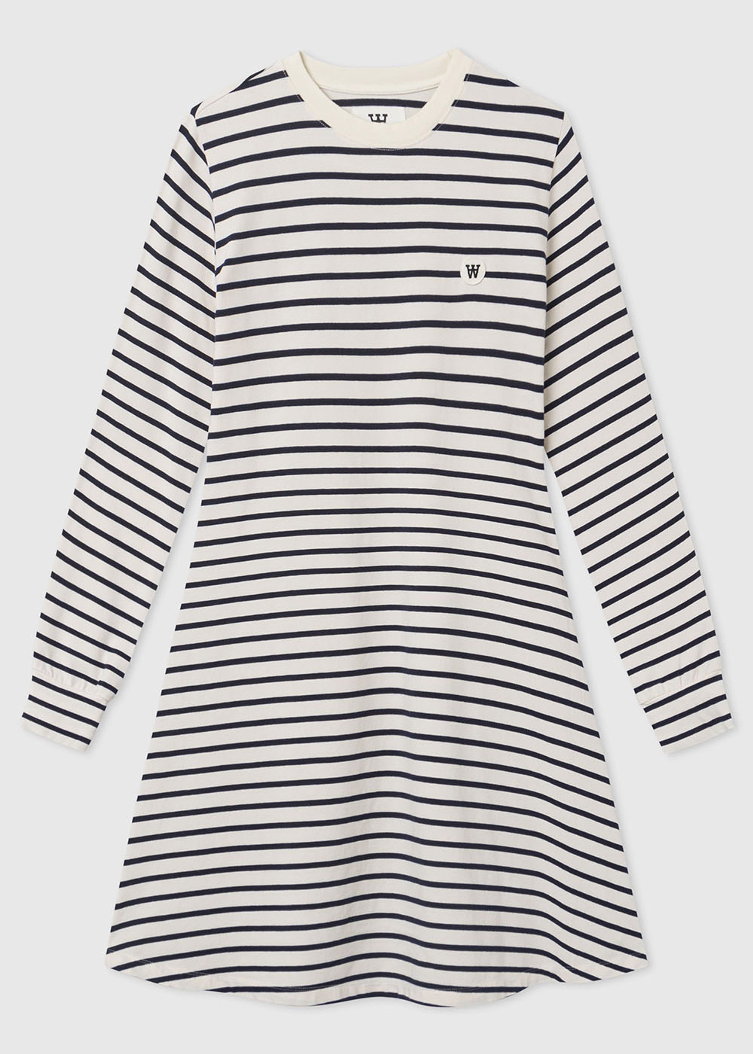 Wood Wood - Kleid - Isa Dress - Off-white/Navy stripes