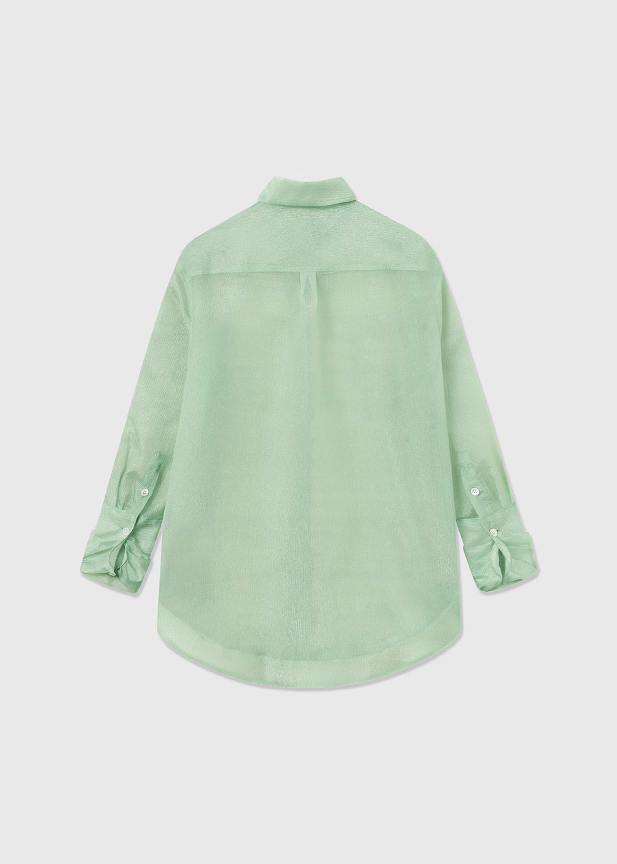 Wood Wood - Košile - Beth Crinkled Shirt - Light Green