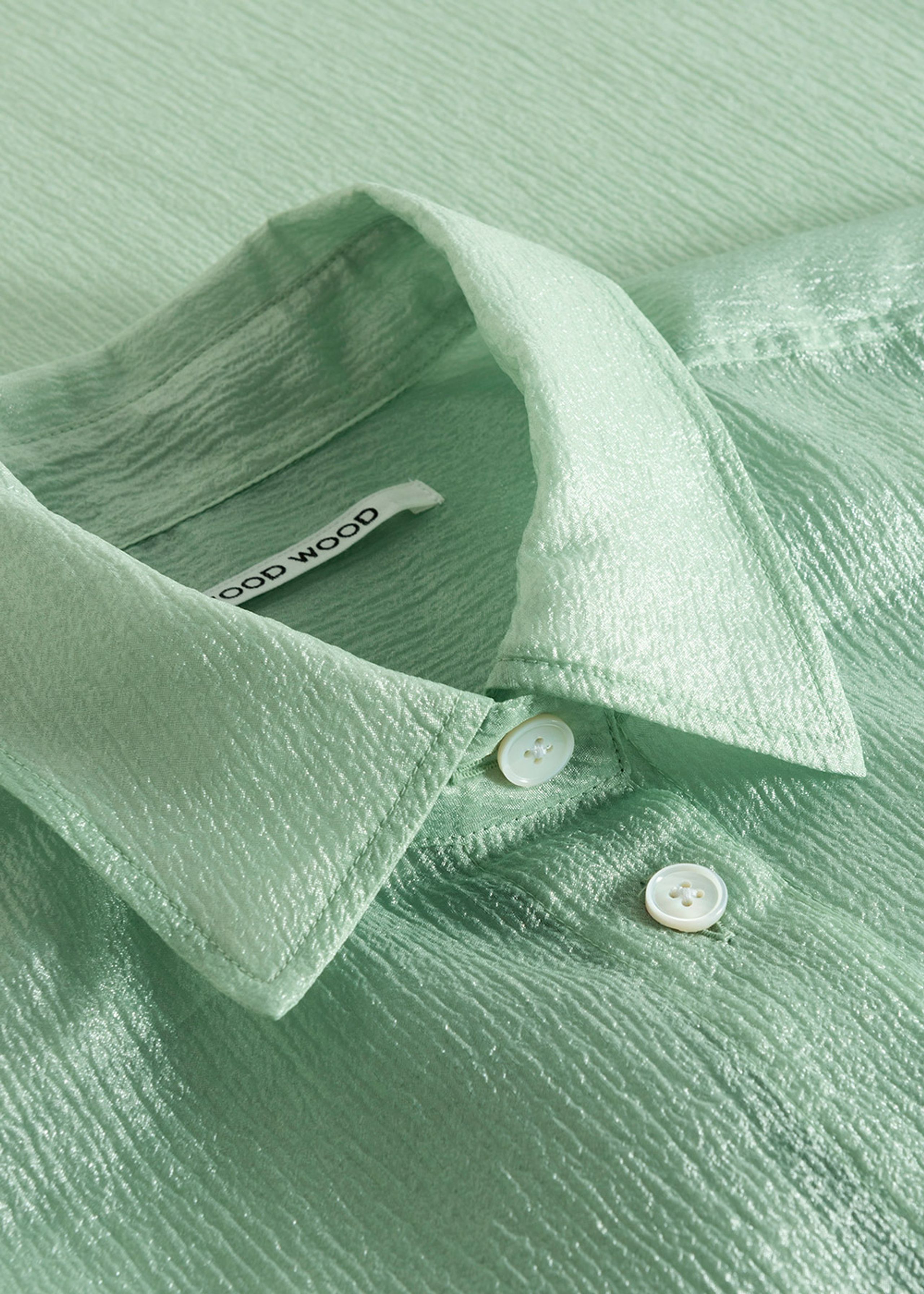 Wood Wood - Košile - Beth Crinkled Shirt - Light Green
