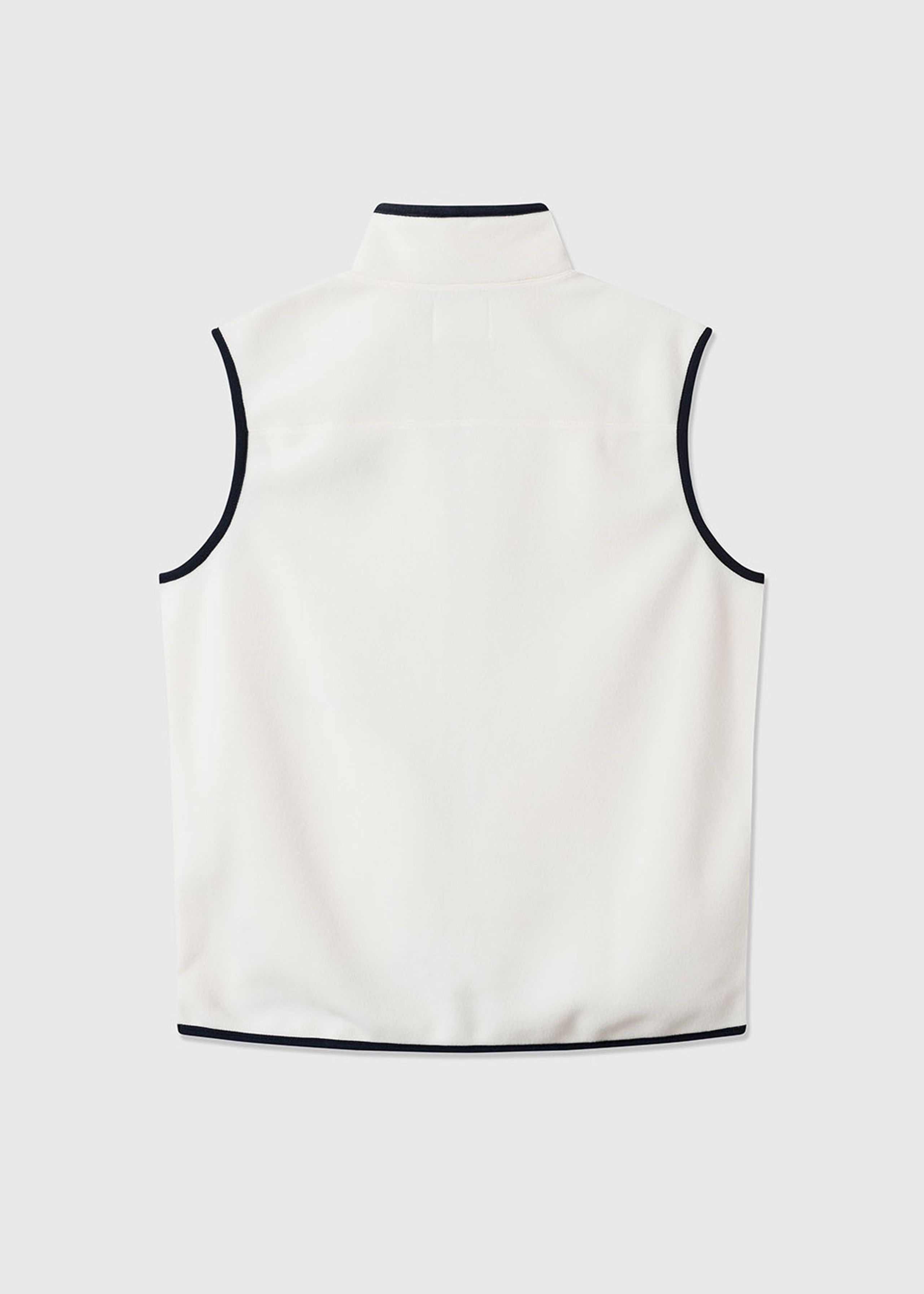 Wood Wood - Vest - Dax Fleece Full Zip Gilet - Off White