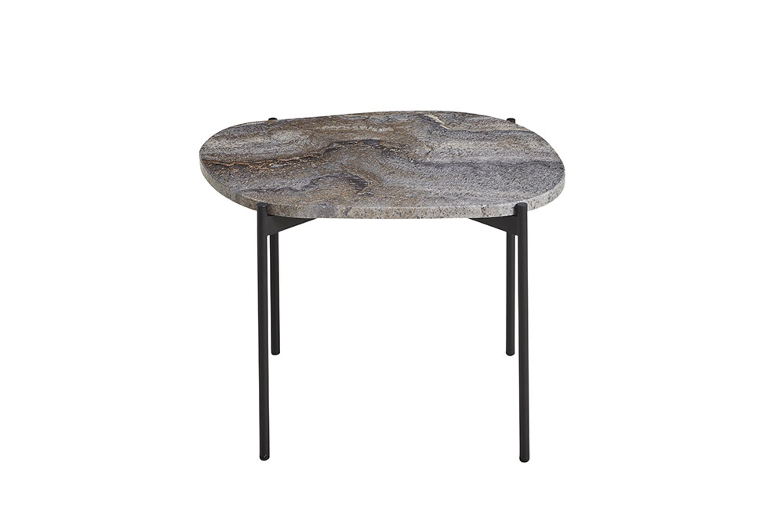 Woud - Tabela - La Terra occasional table - Grey Melange Travertine - Medium