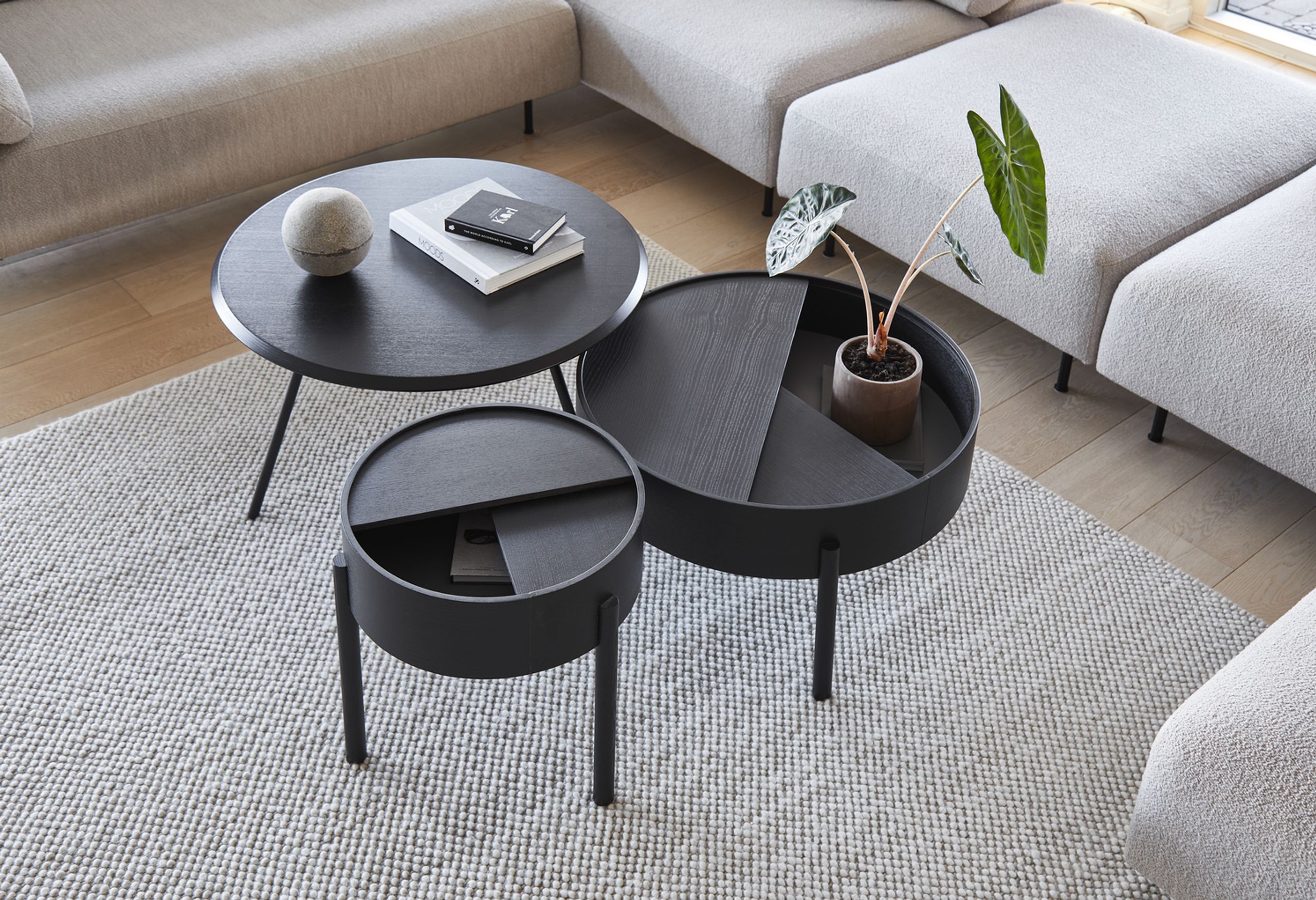 Woud - Table - Soround Coffee Table - Beige - Fenix Nano Laminate