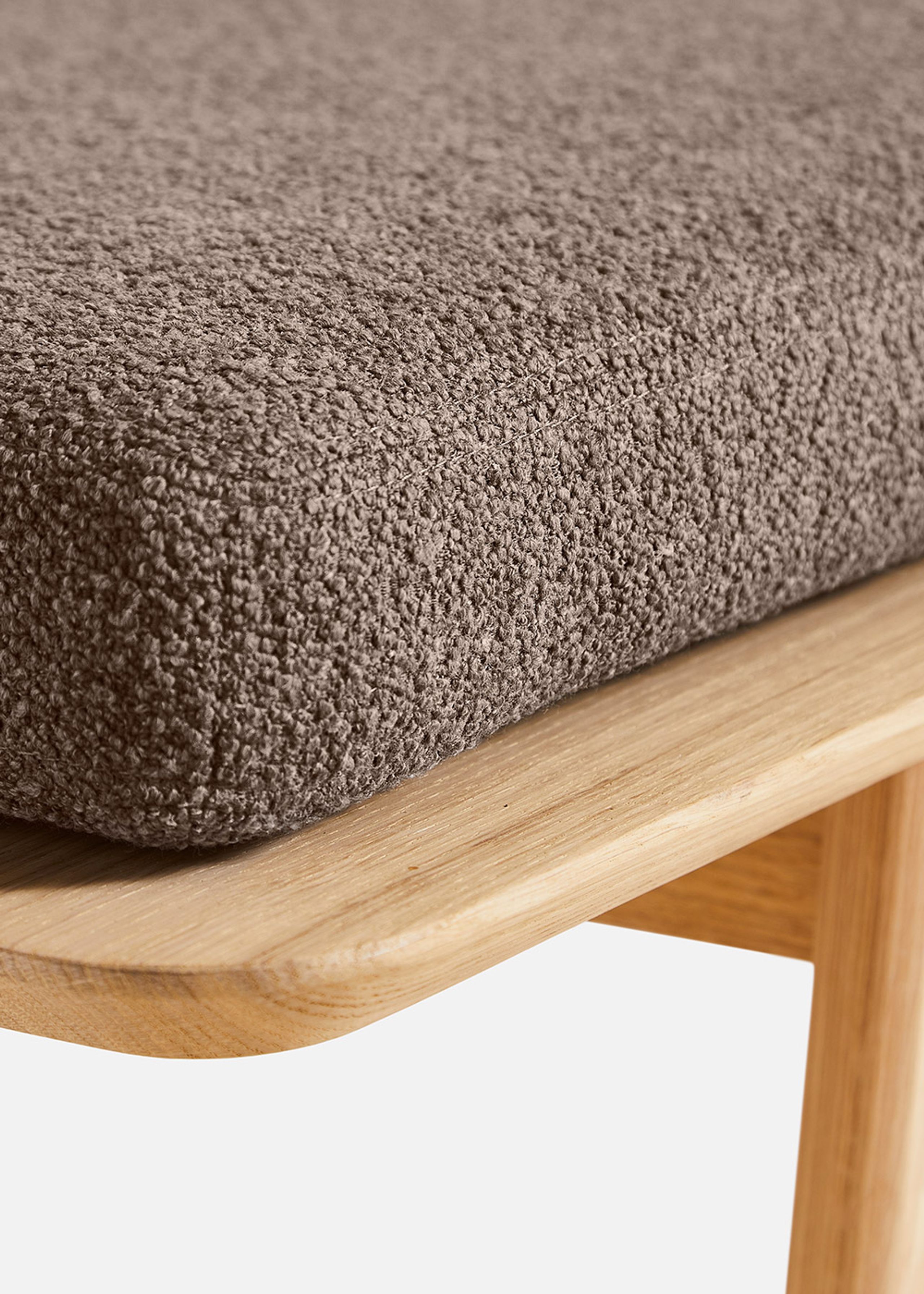 Woud - Daybed - Level Daybed - Alpine Dark Brown 18 Bouclé