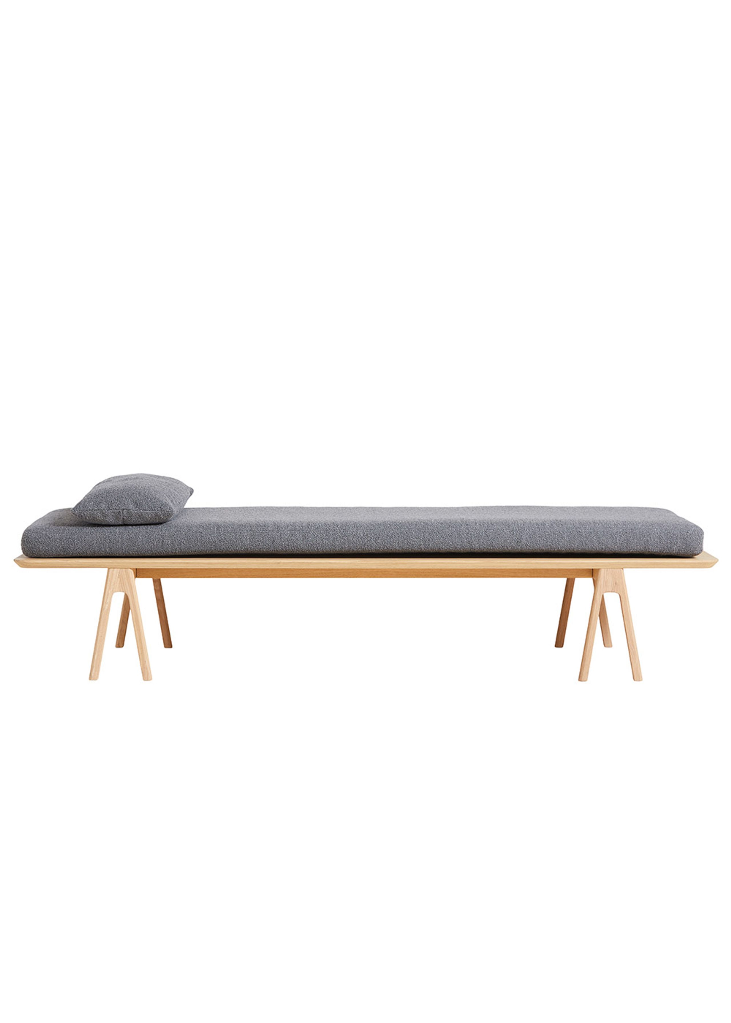 Woud - Daybed - Level Daybed - Alpine Grey 65 Bouclé