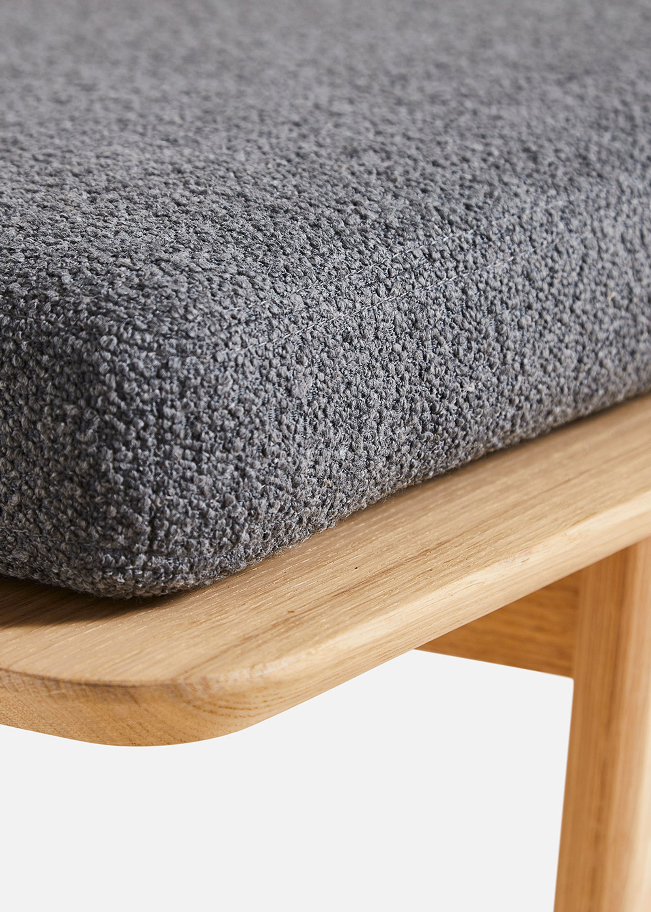 Woud - Daybed - Level Daybed - Alpine Grey 65 Bouclé