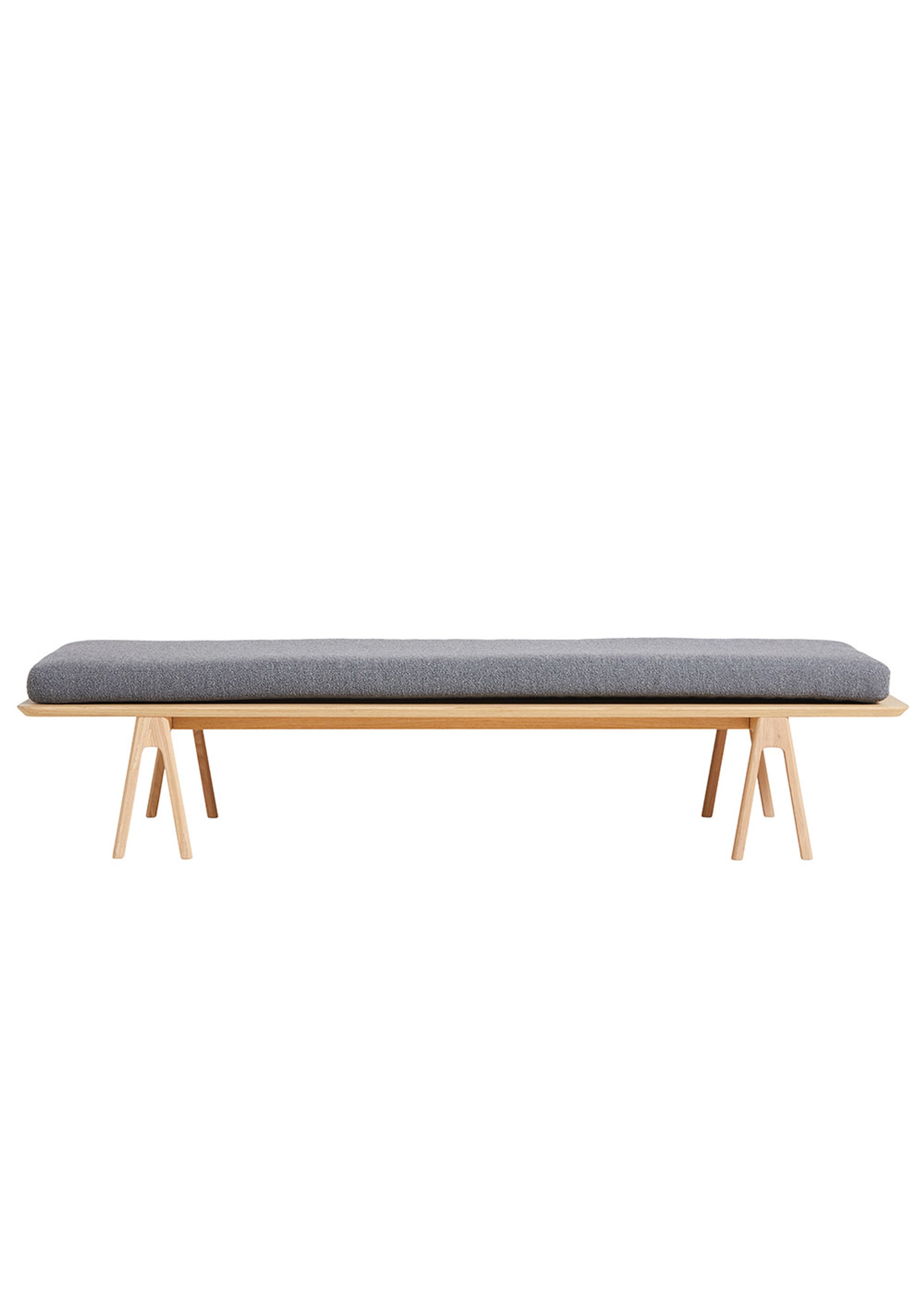 Woud - Daybed - Level Daybed - Alpine Grey 65 Bouclé