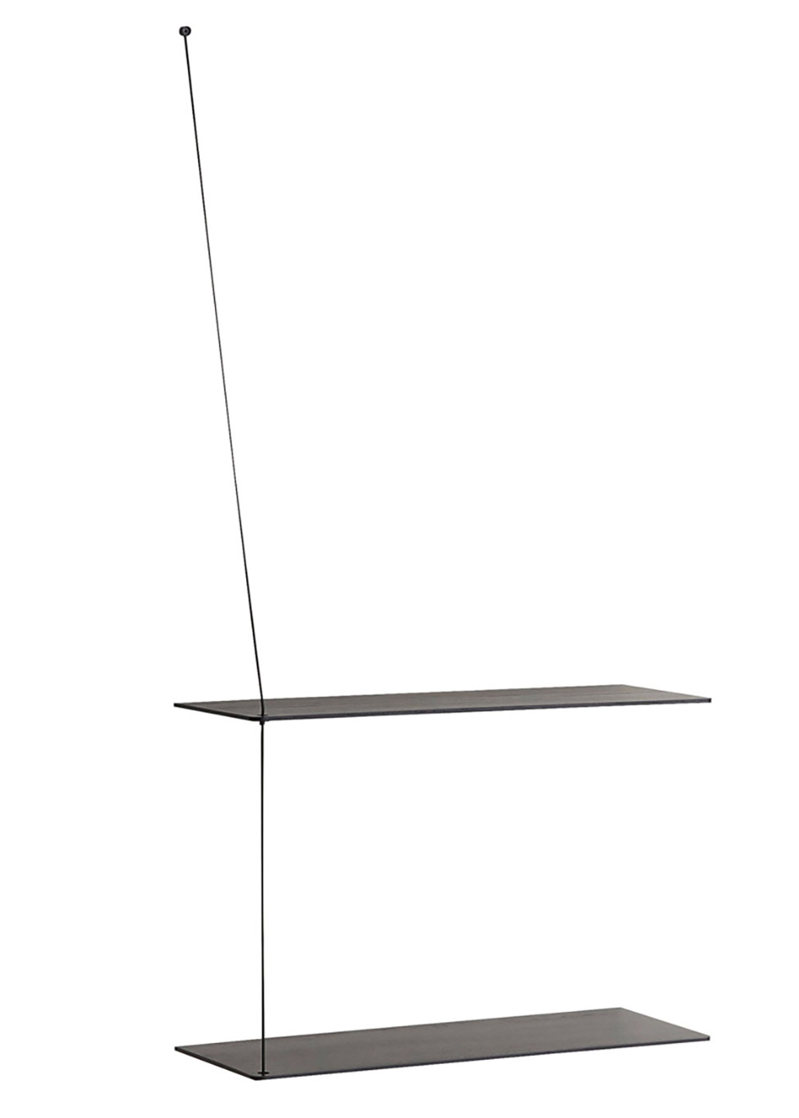 Woud - Shelf - Stedge stefl - Black, 2 shelves, small