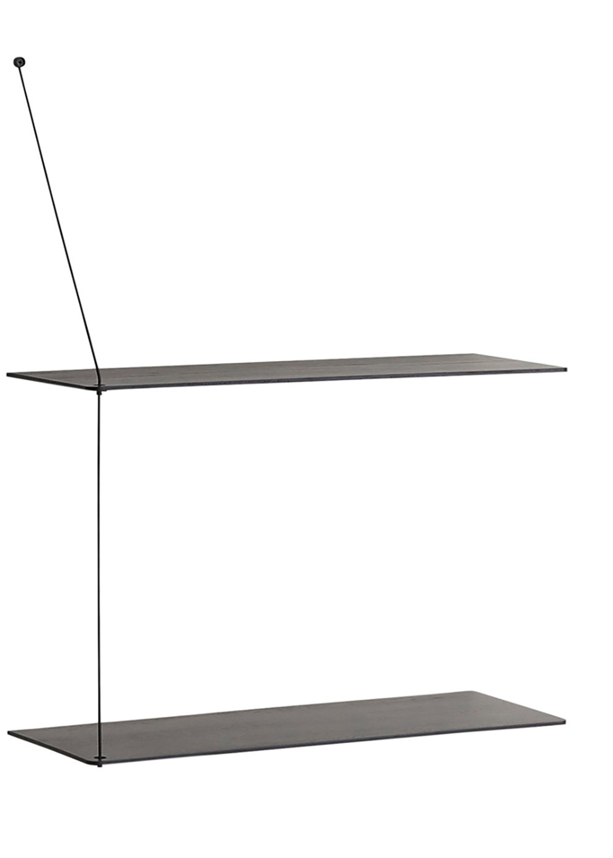 Woud - Shelf - Stedge stefl - Black, 2 shelves, small