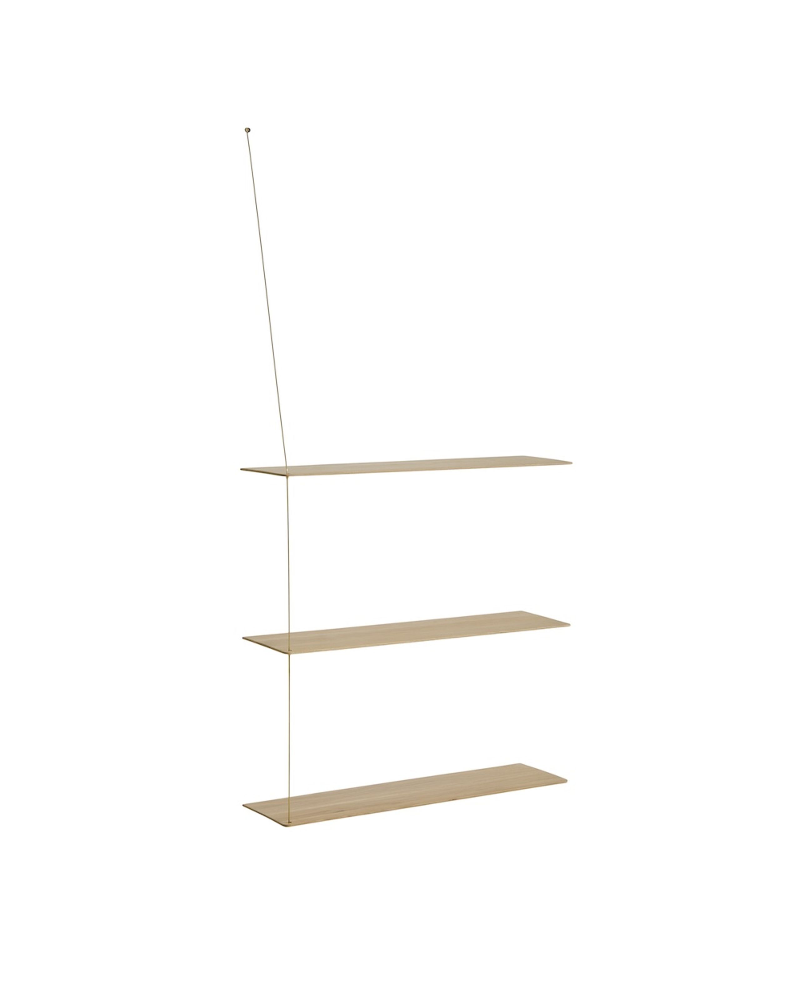 Woud - Hylde - Stedge hylde jubilæum - Hvidpigmenteret lakeret eg, solid brass