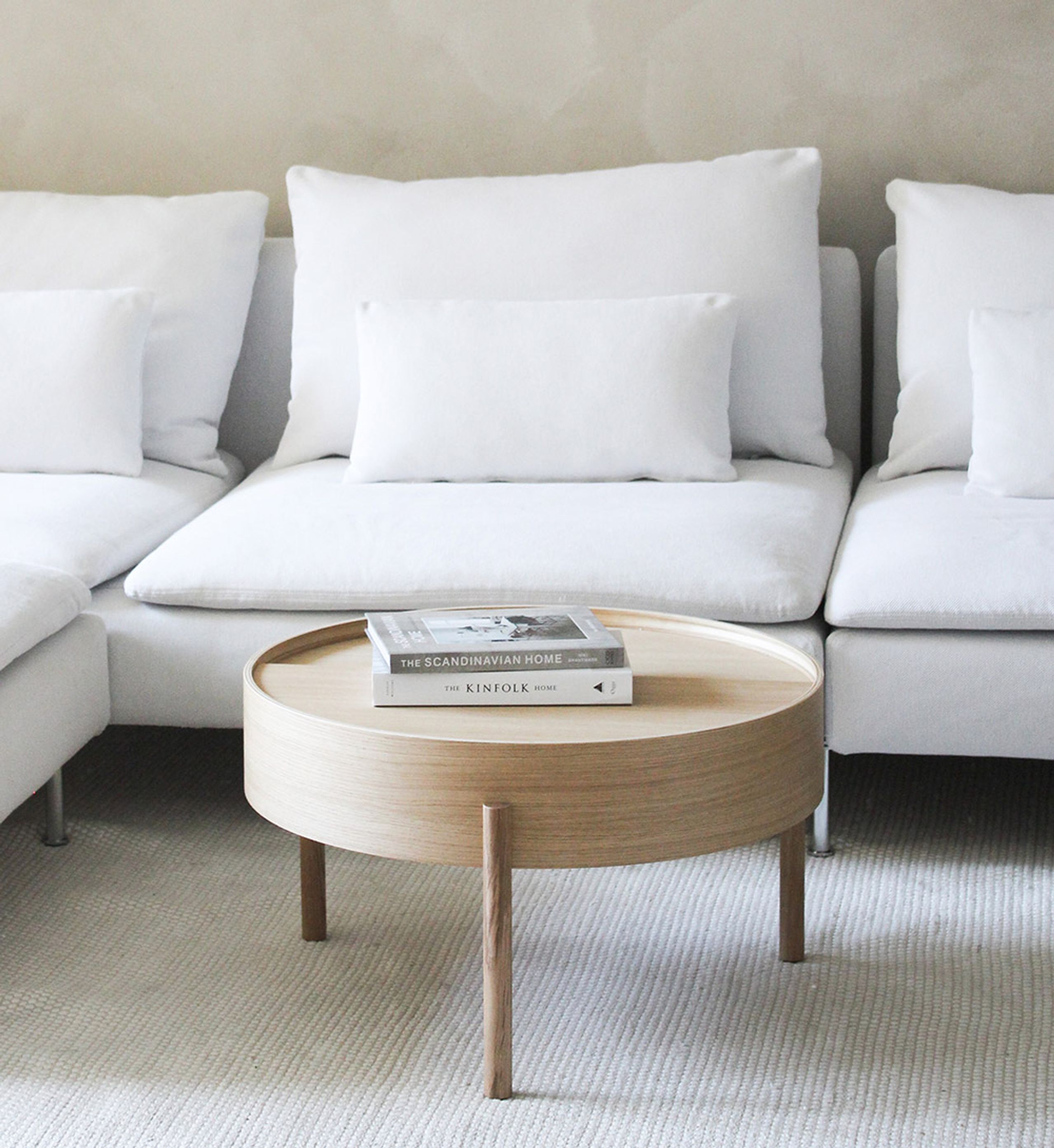 Woud - Couchtisch - Arc Side and Coffee Table - White Pigmented Oak - Coffee Table