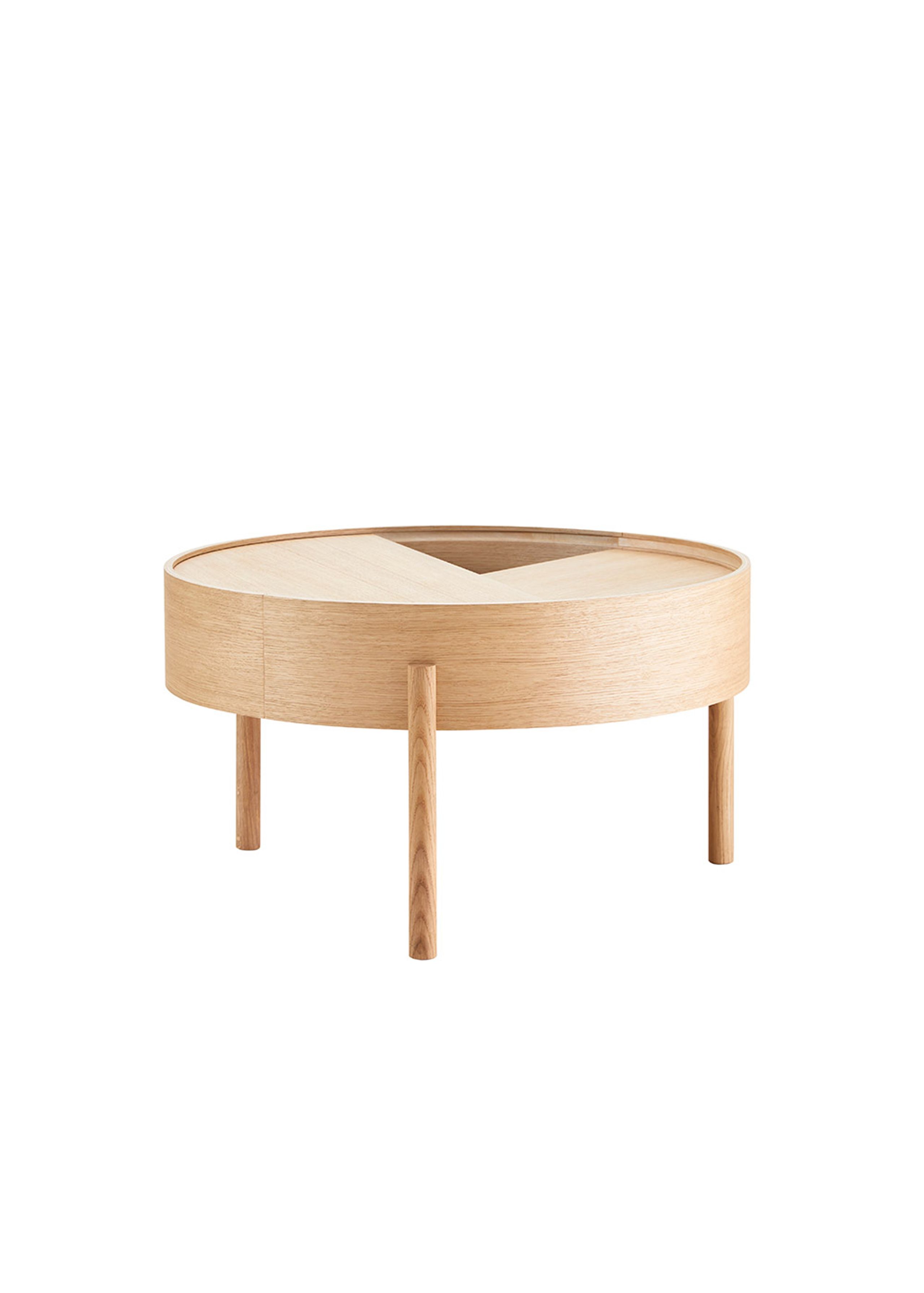 Woud - Couchtisch - Arc Side and Coffee Table - White Pigmented Oak - Coffee Table
