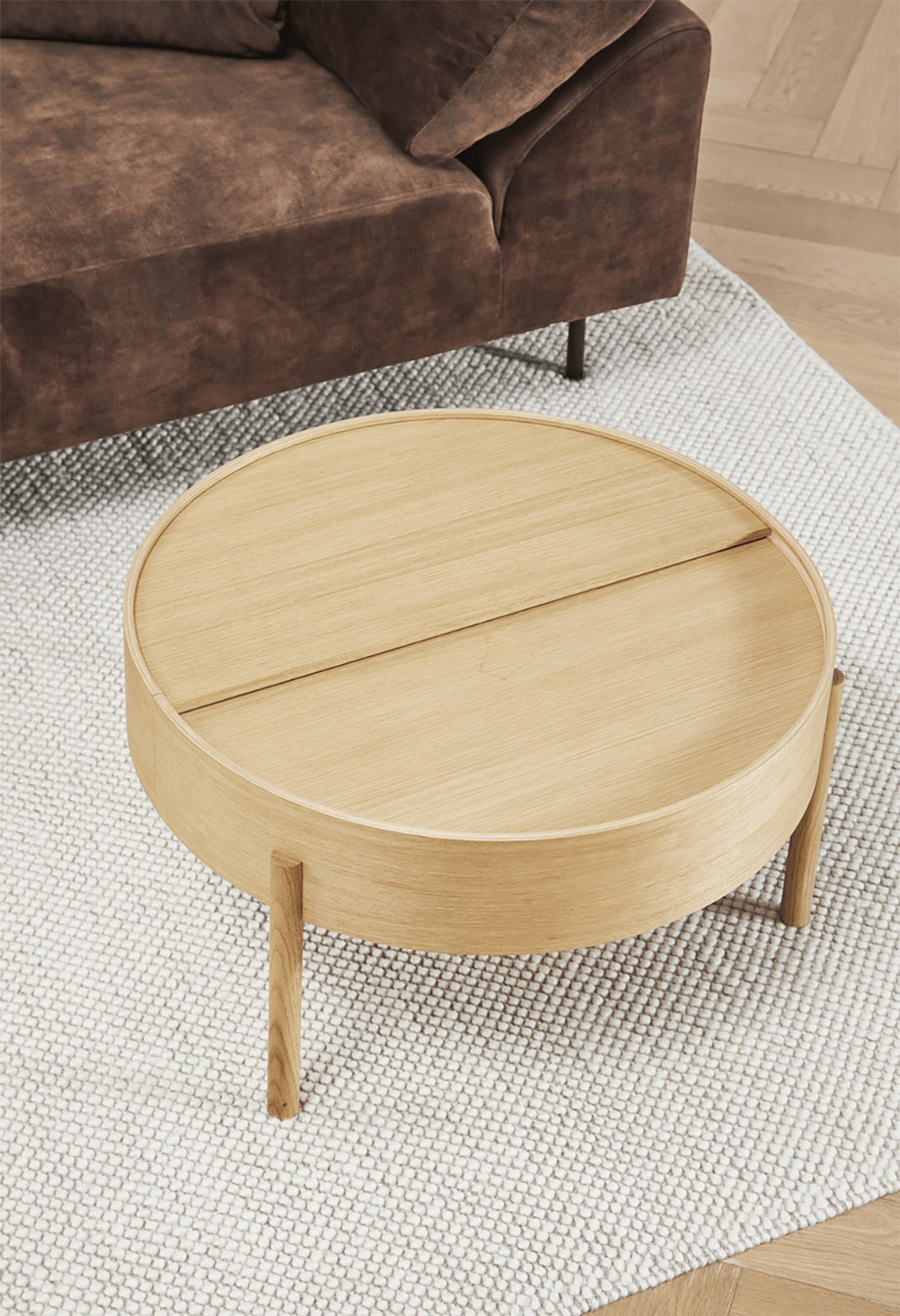 Woud - Couchtisch - Arc Side and Coffee Table - White Pigmented Oak - Coffee Table