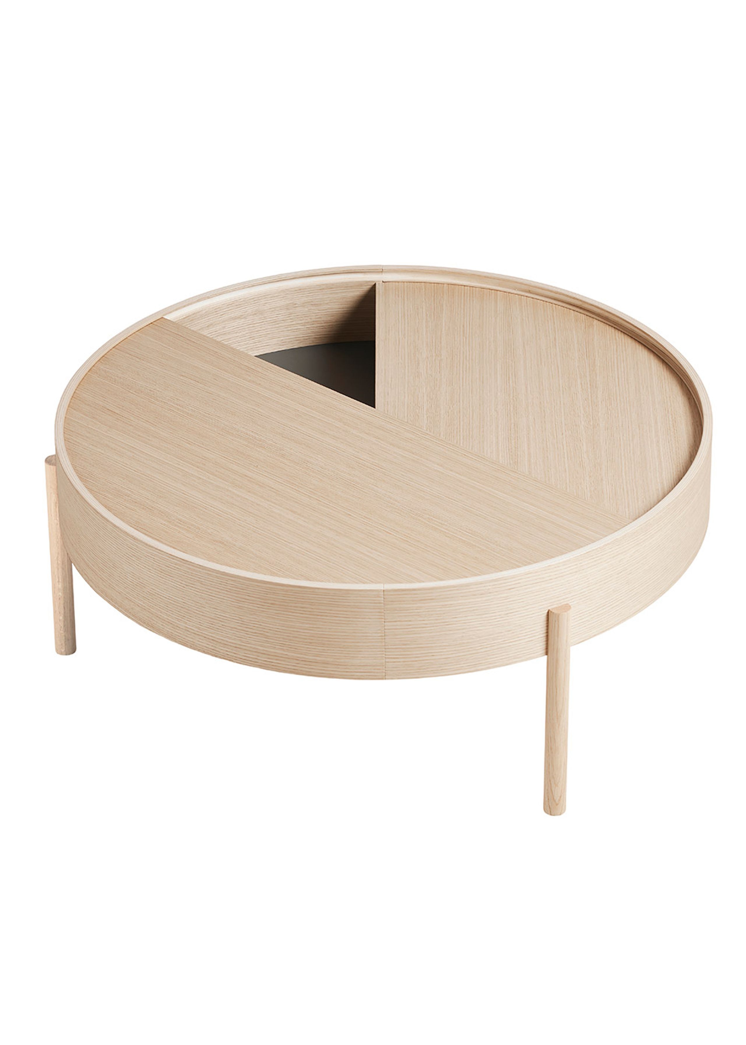 Woud - Couchtisch - Arc Side and Coffee Table - White Pigmented Oak - Coffee Table