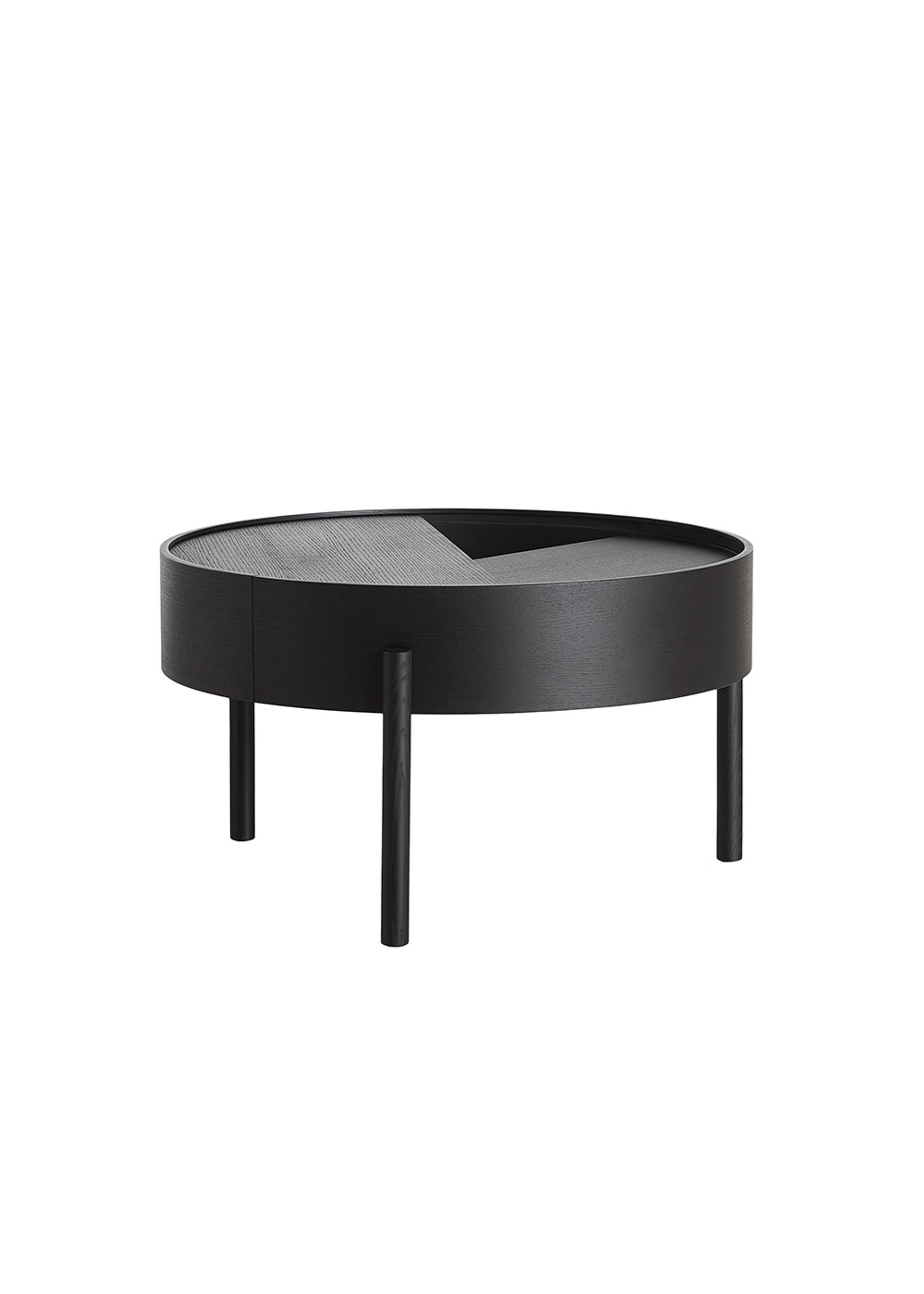 Woud - Houpací křeslo - Arc Side and Coffee Table - Black Painted Ash - Coffee Table