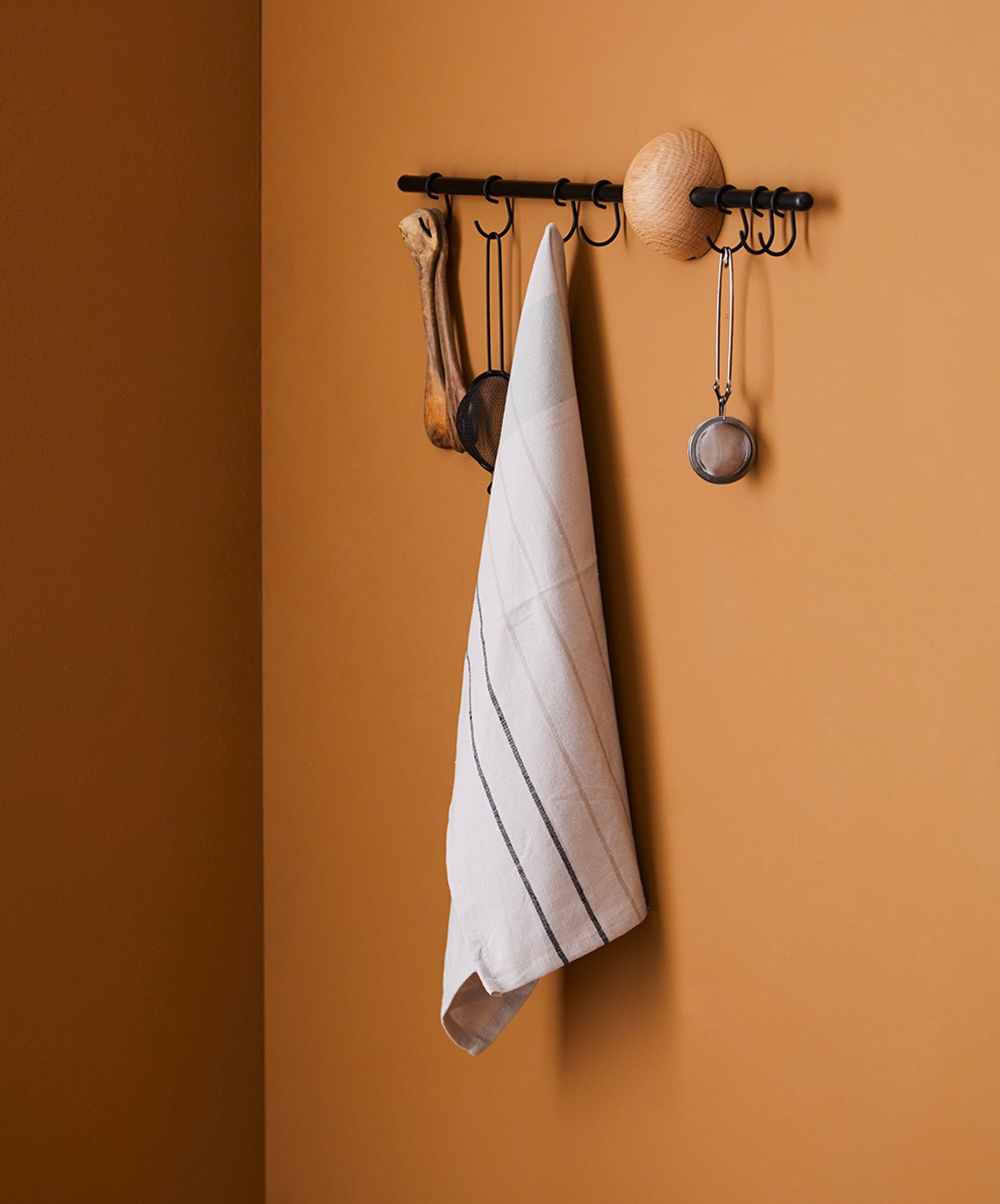 Woud - Haken - Hoop rack - Black Painted Oak