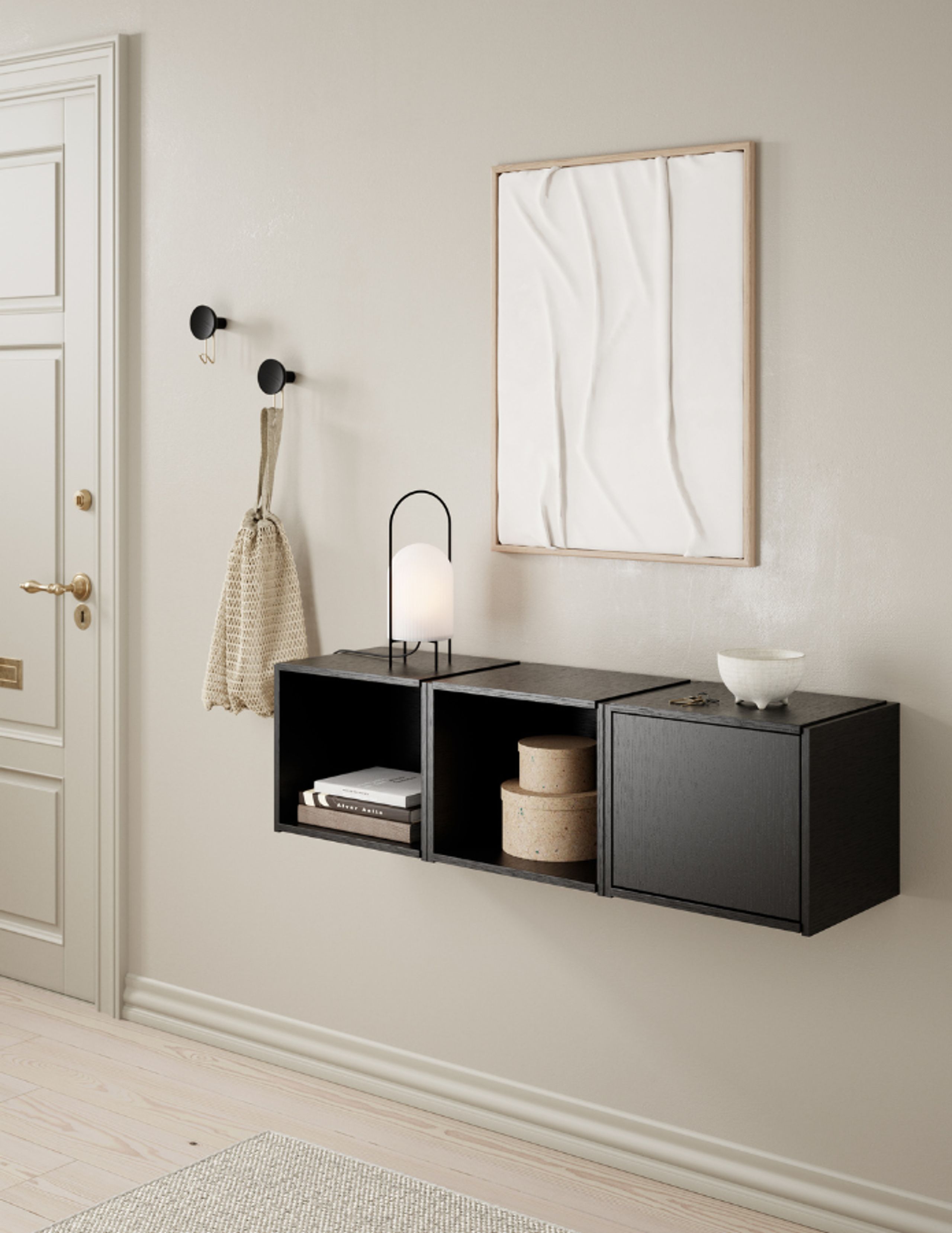 Woud - Haken - Around Wall Hanger - Black/Black - Small