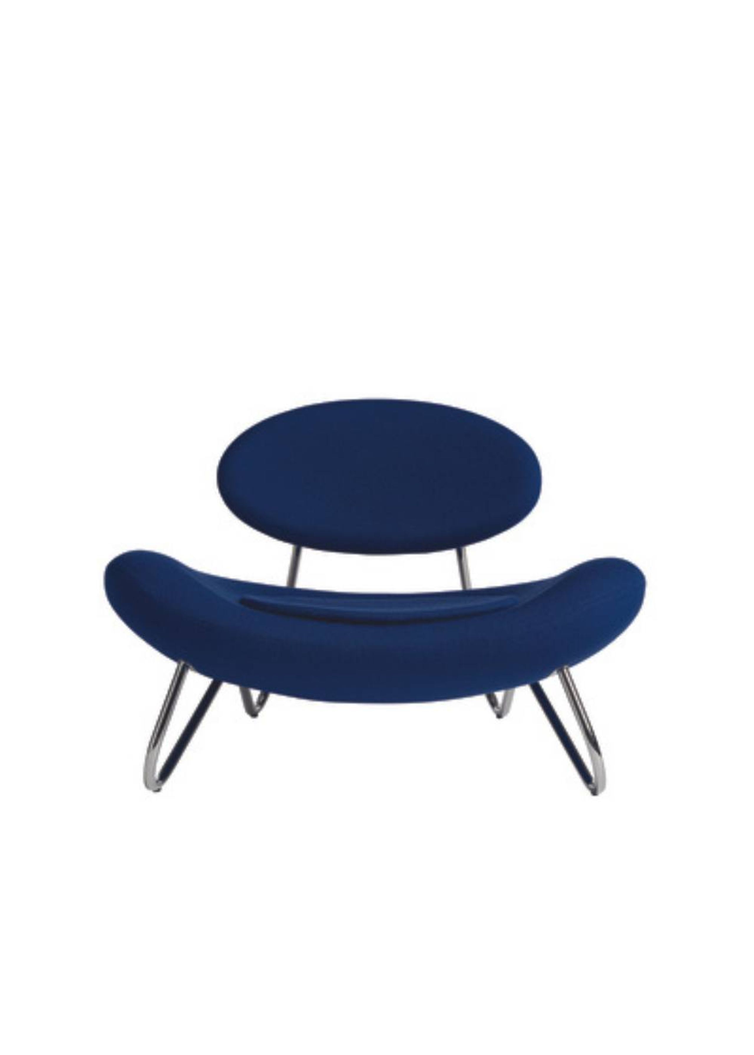 Woud - Lounge chair - Meadow Lounge Chair - Chrome - Vidar 772