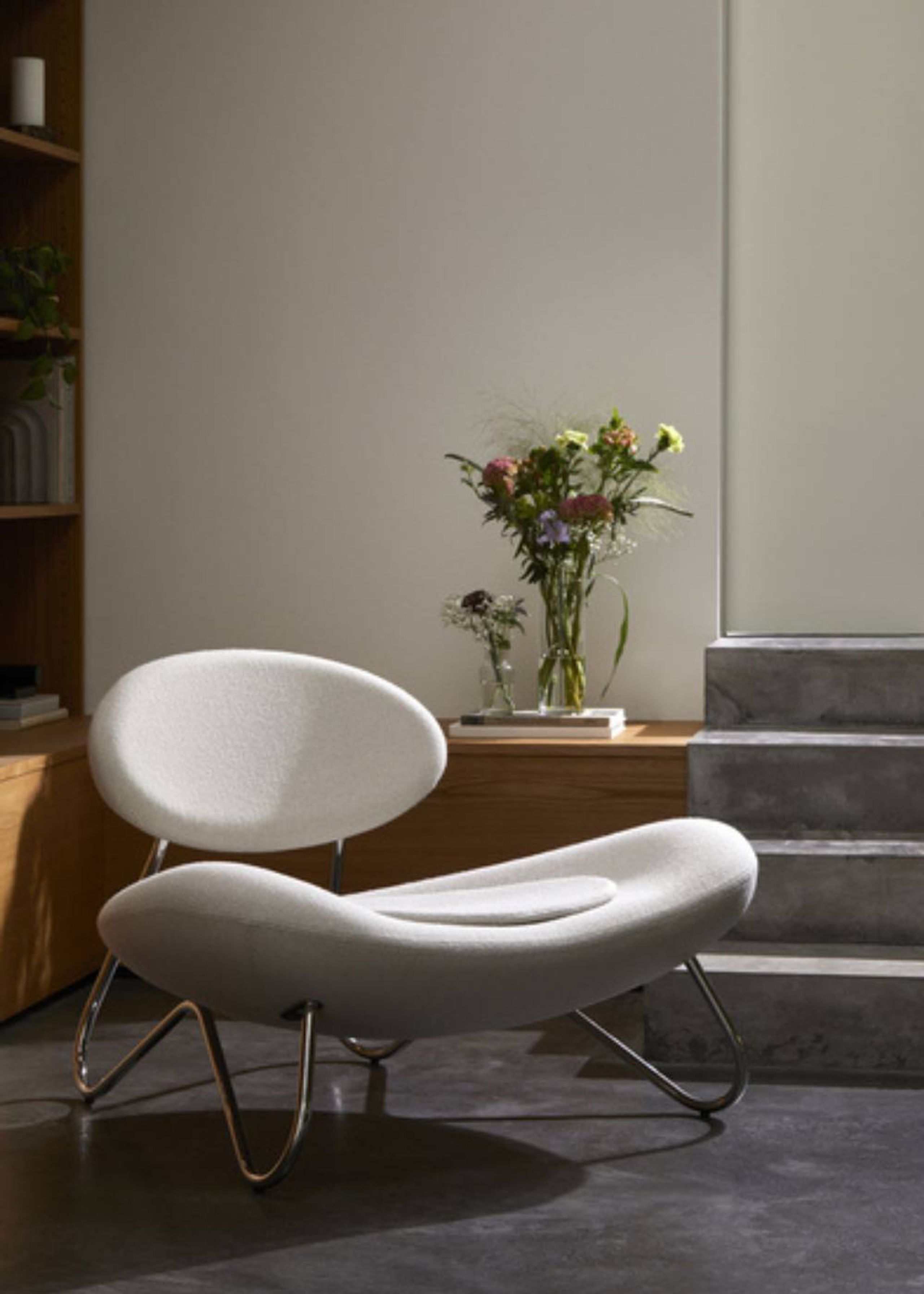 Woud - Lounge chair - Meadow Lounge Chair - Chrome - Vidar 772