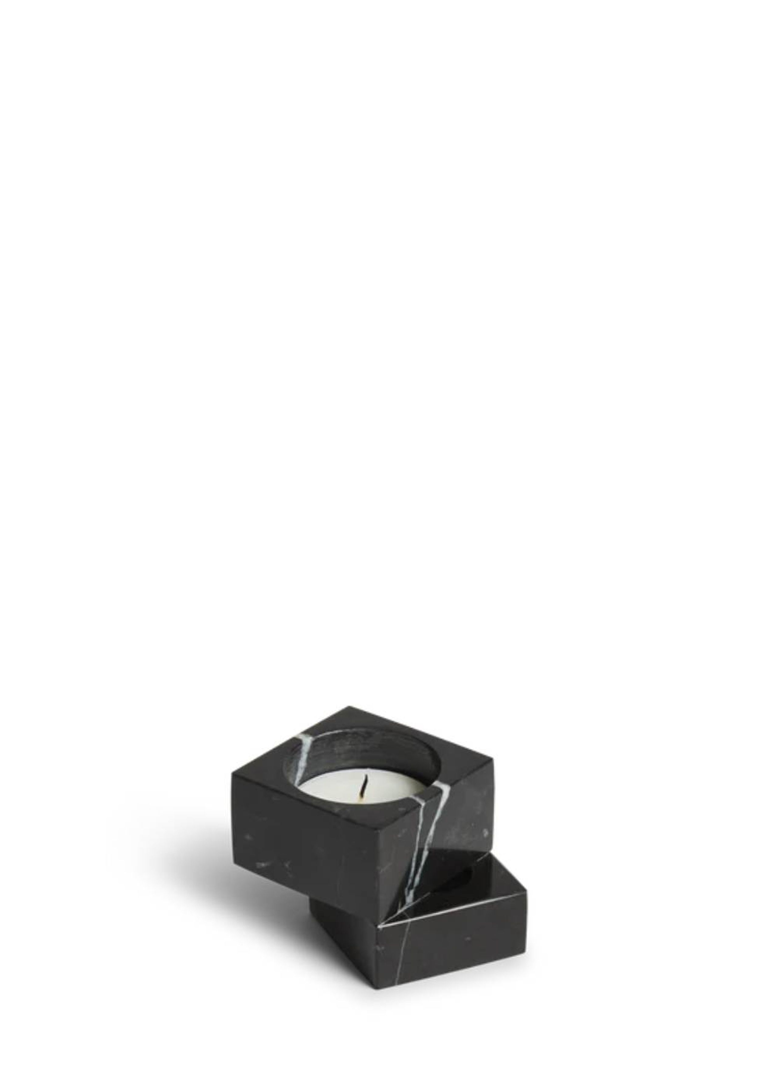 Woud - Lyseholder - Jeu De Dés 2 Candle Holder - Black