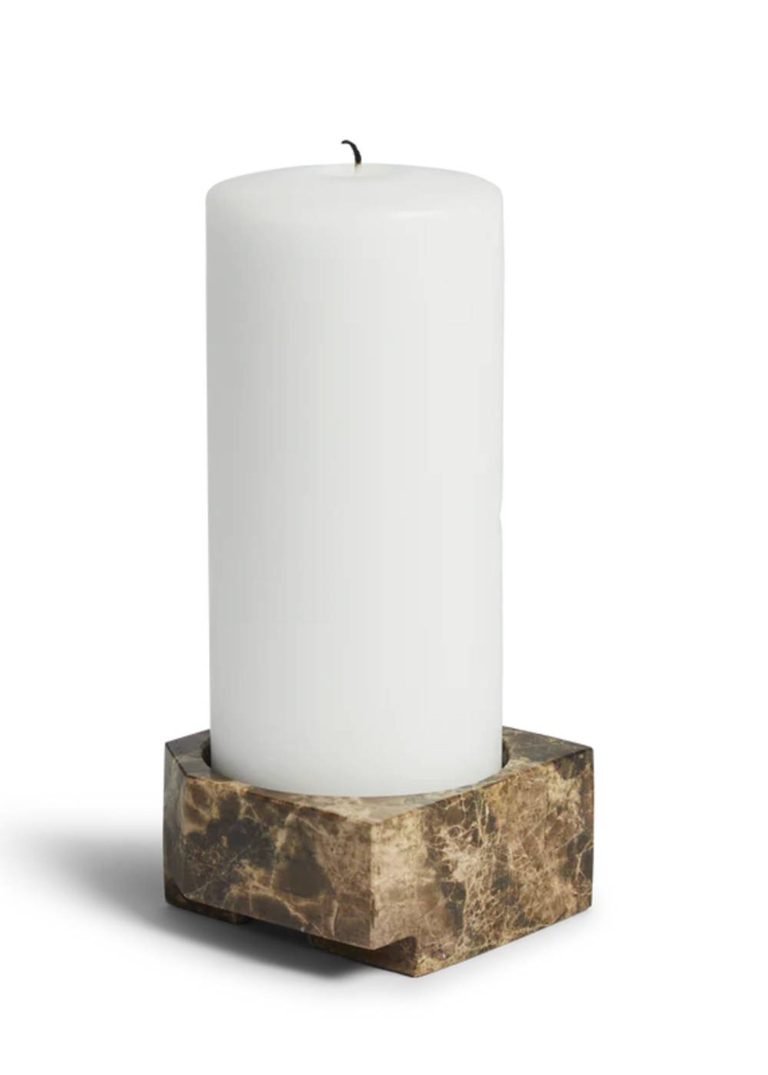 Woud - Candle Holder - Jeu de dés 3 Candle Holder - Brown