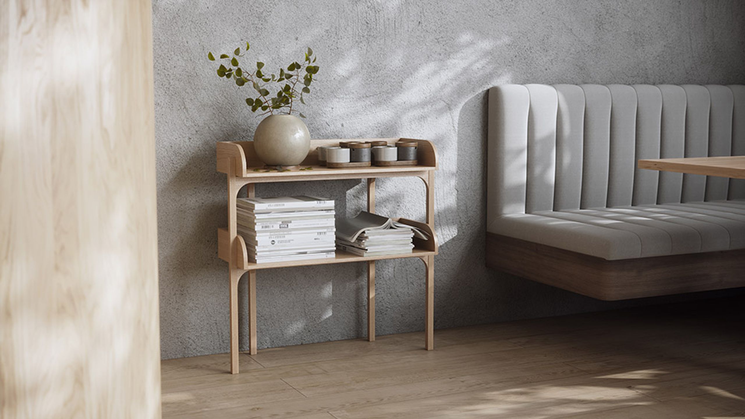 Woud - Étagère - Utility Shelf - White Pigmented Oak