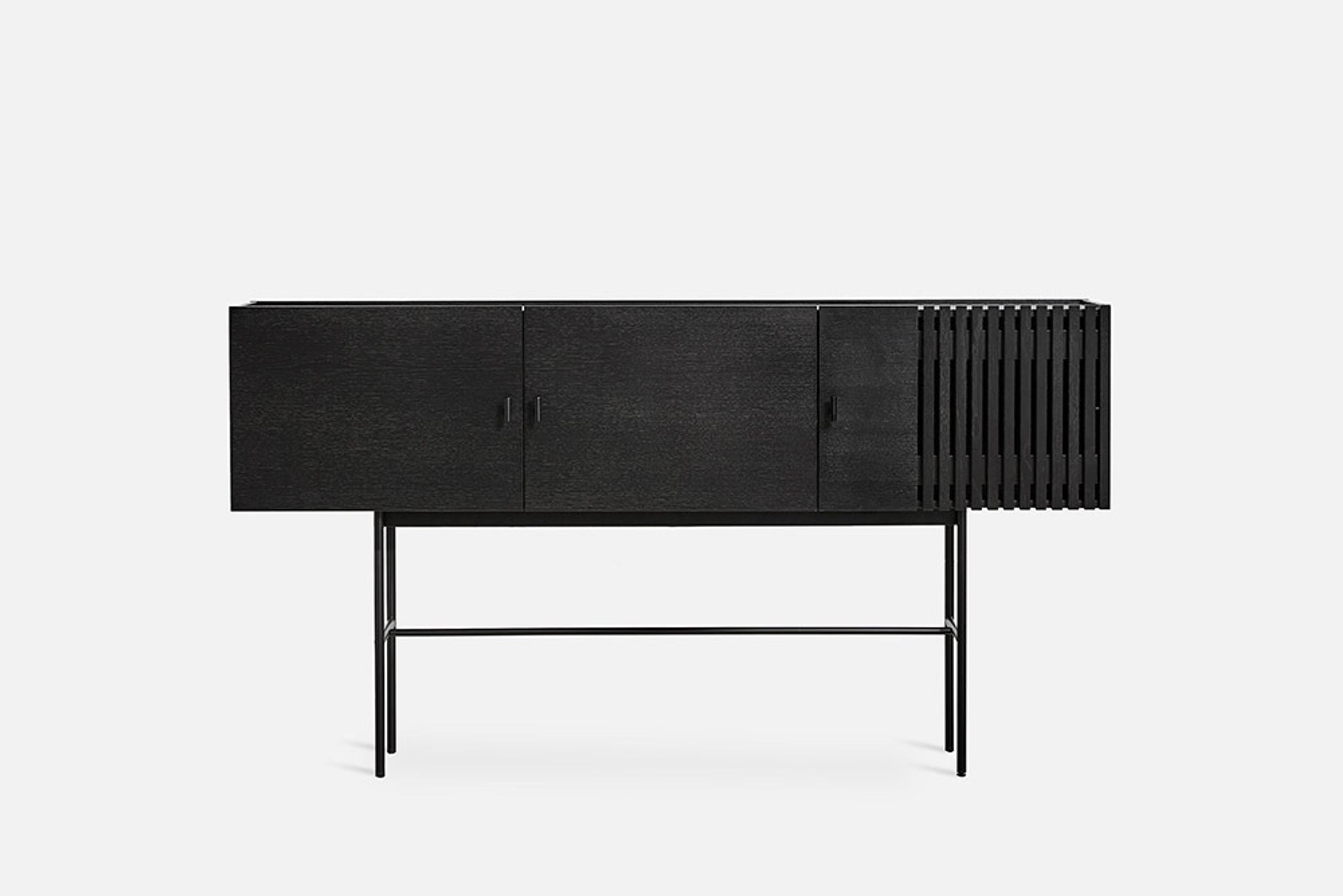 Woud - Příborník - Array sideboards - 180 cm / Black painted Oak w. Black legs