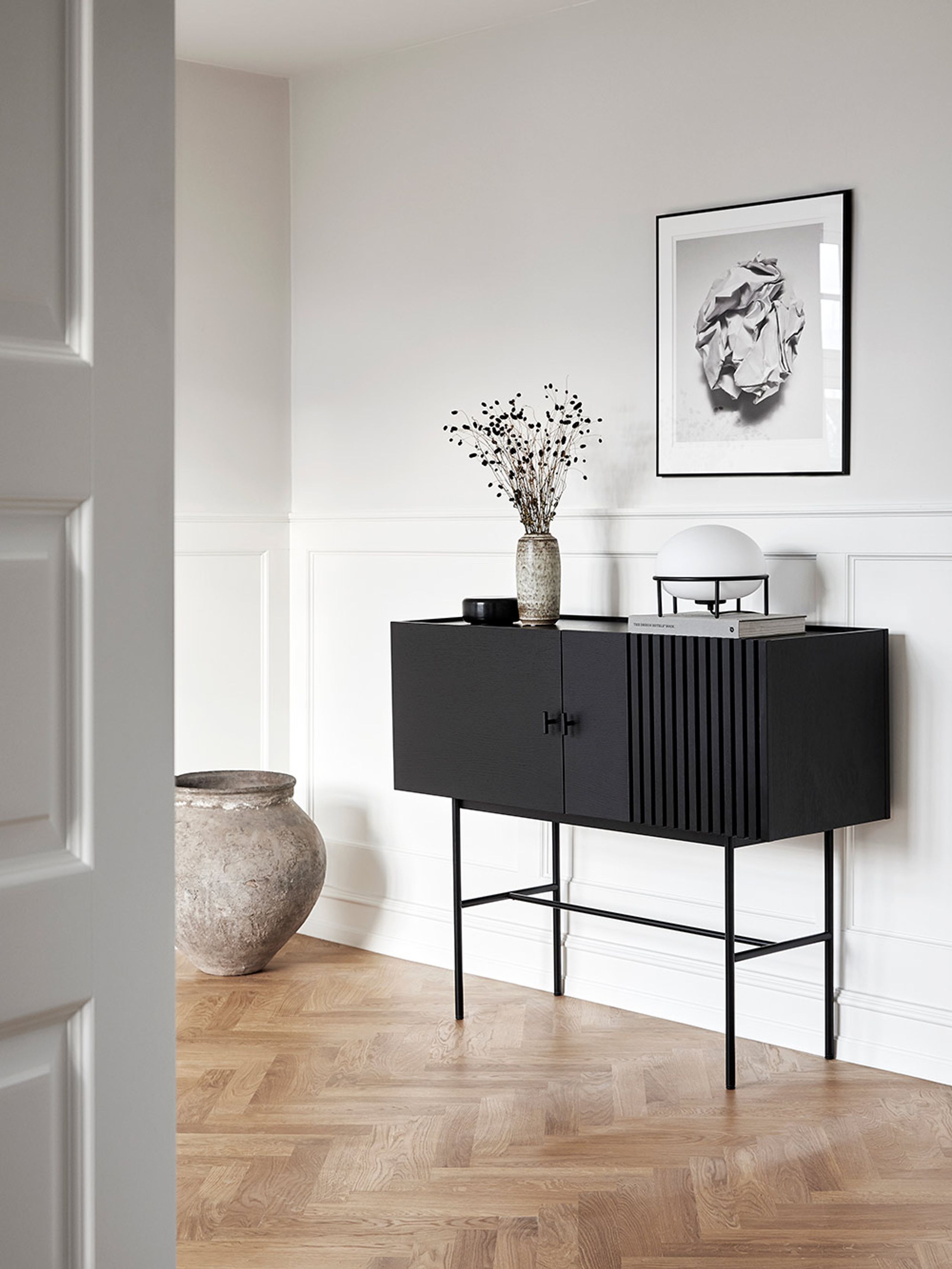 Woud - Aparador - Array sideboards - 180 cm / White pigmented Oak w. Black legs