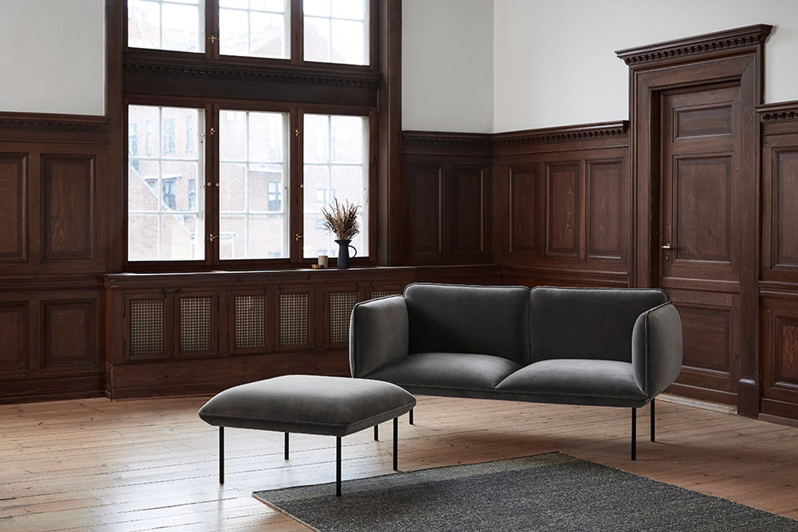 Woud - Sofa - Nakki | 2-seater - Alpine 18 Dark Brown