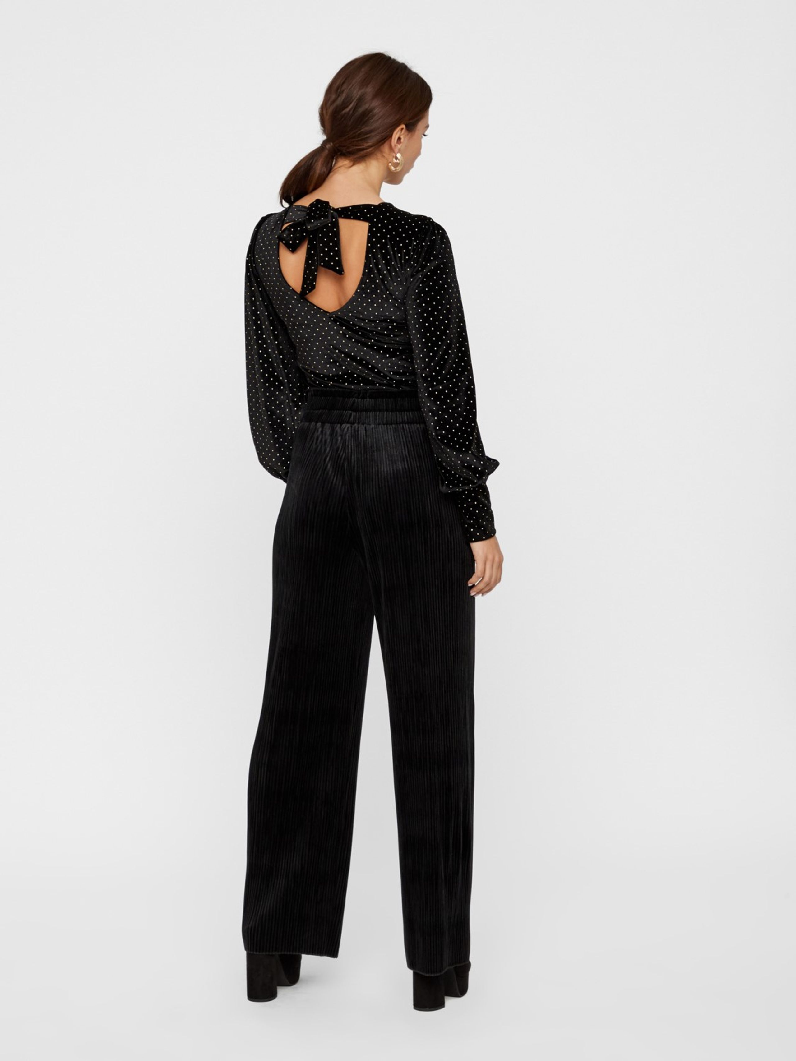 Y.A.S - Pants - YASAlissa HW Velvet Pants - Black
