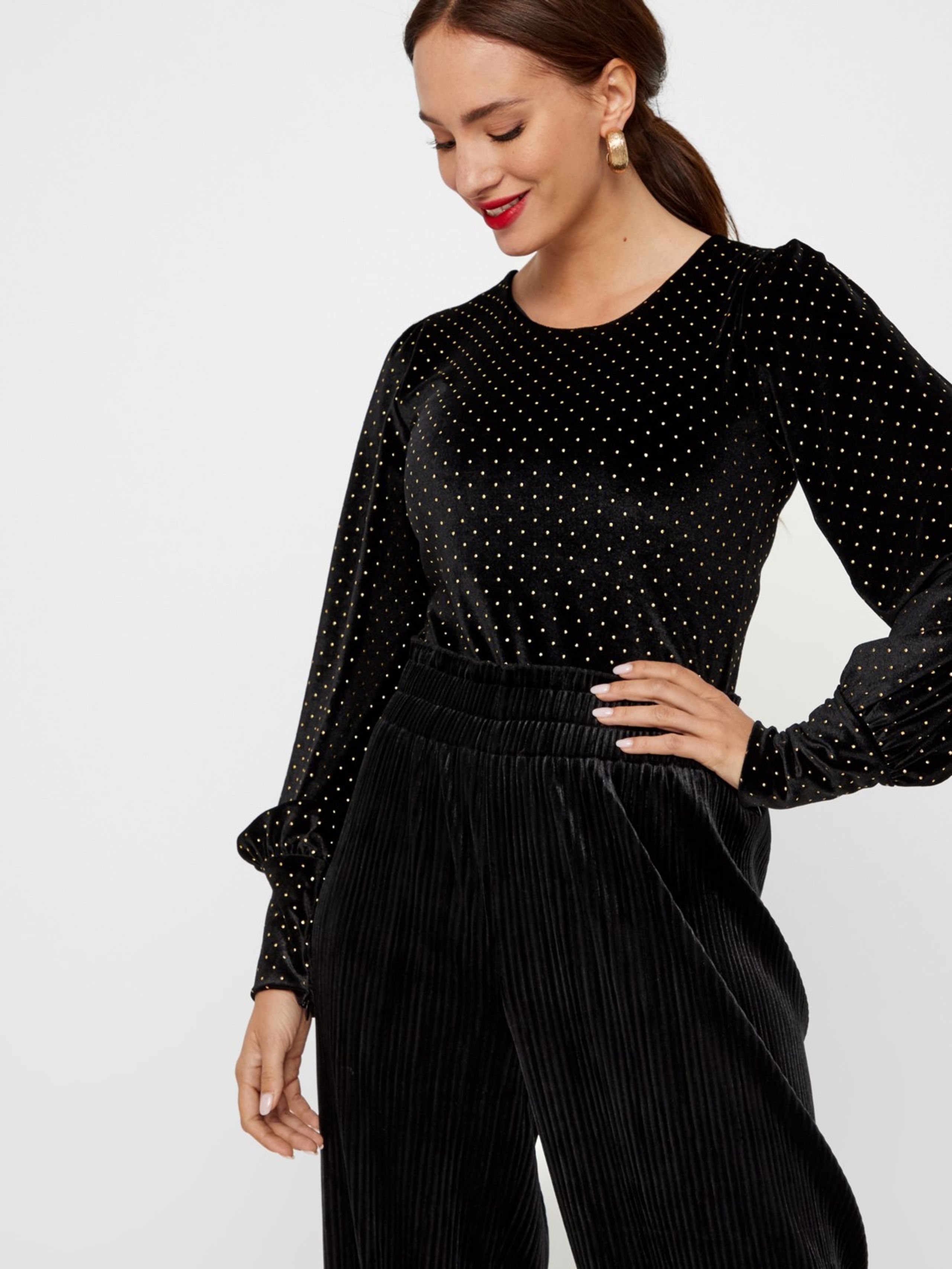 Y.A.S - Pants - YASAlissa HW Velvet Pants - Black