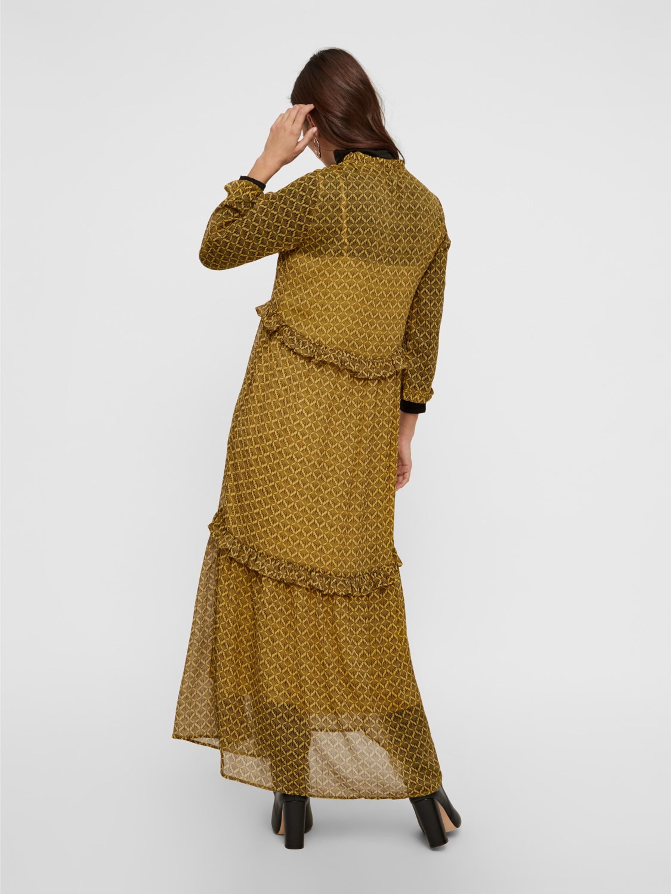 Y.A.S - Kleid - YASTiffani LS Long Dress - Buckthorn Brown