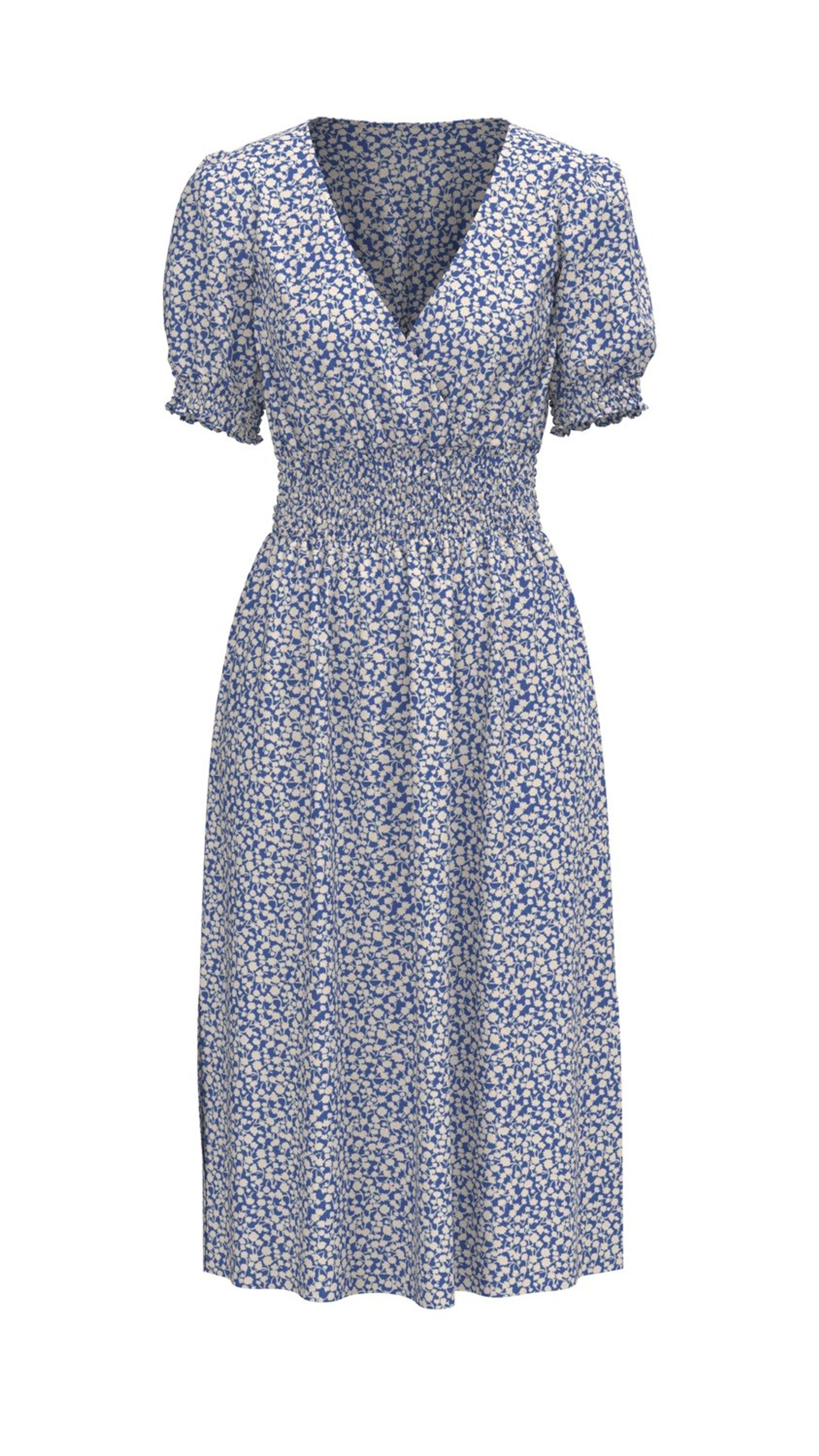 Y.A.S - Dress - YASAlexandra SS Midi Dress - Amparo Blue