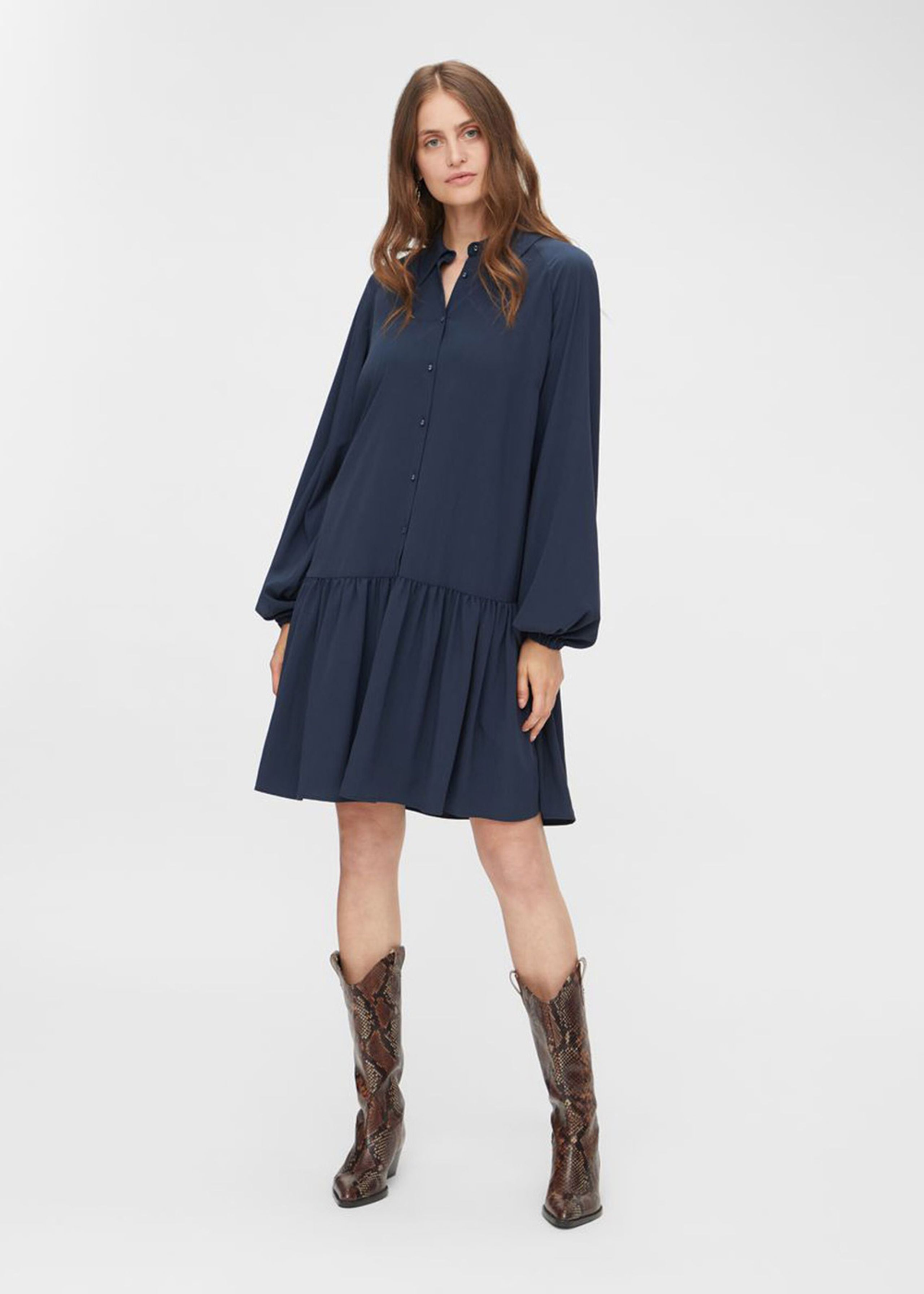 Y.A.S - Kjole - YASLina Shirt Dress - Sky Captain