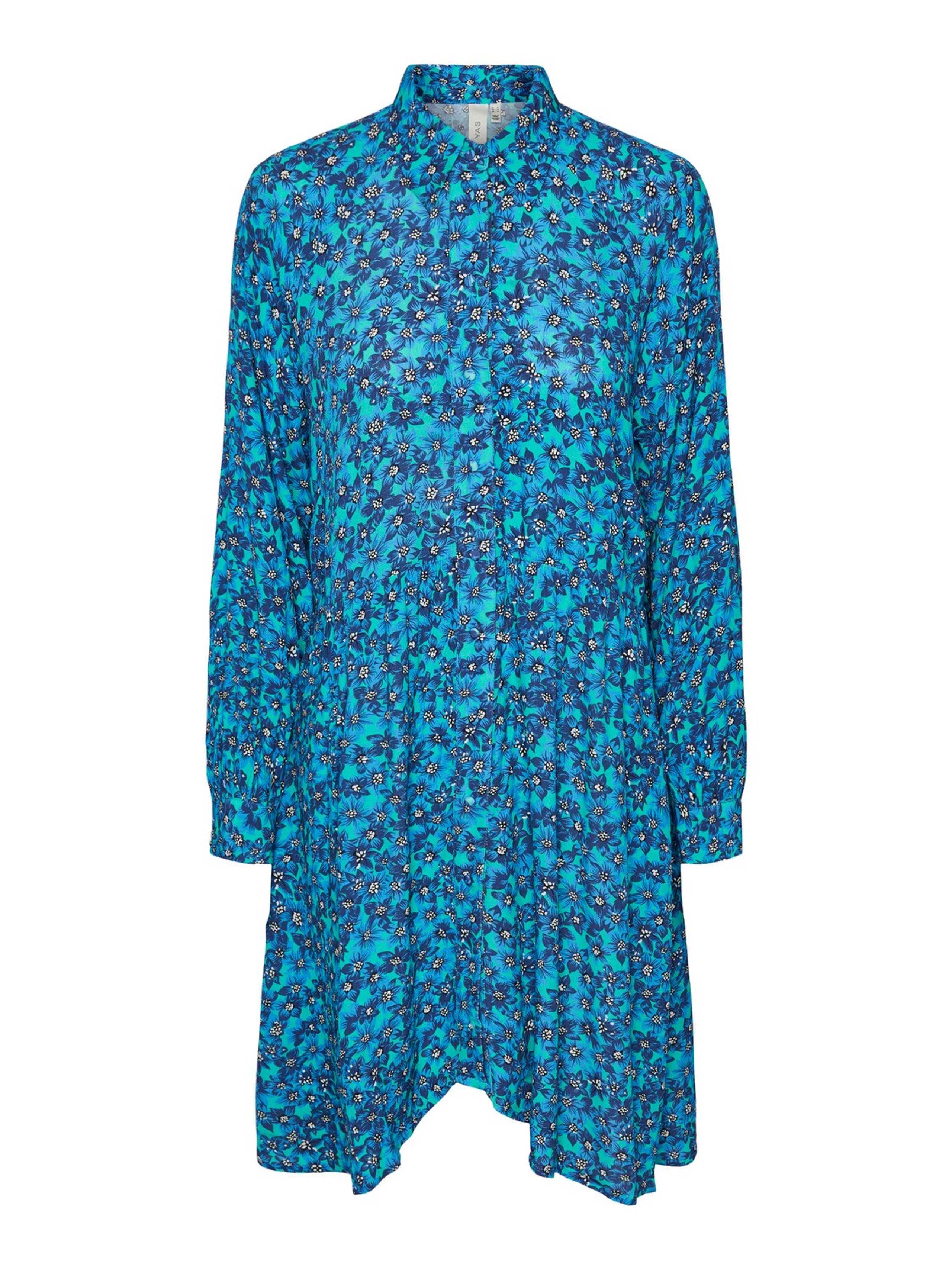 Y.A.S - Abito - YASPolly LS Shirt Dress - Pool Green