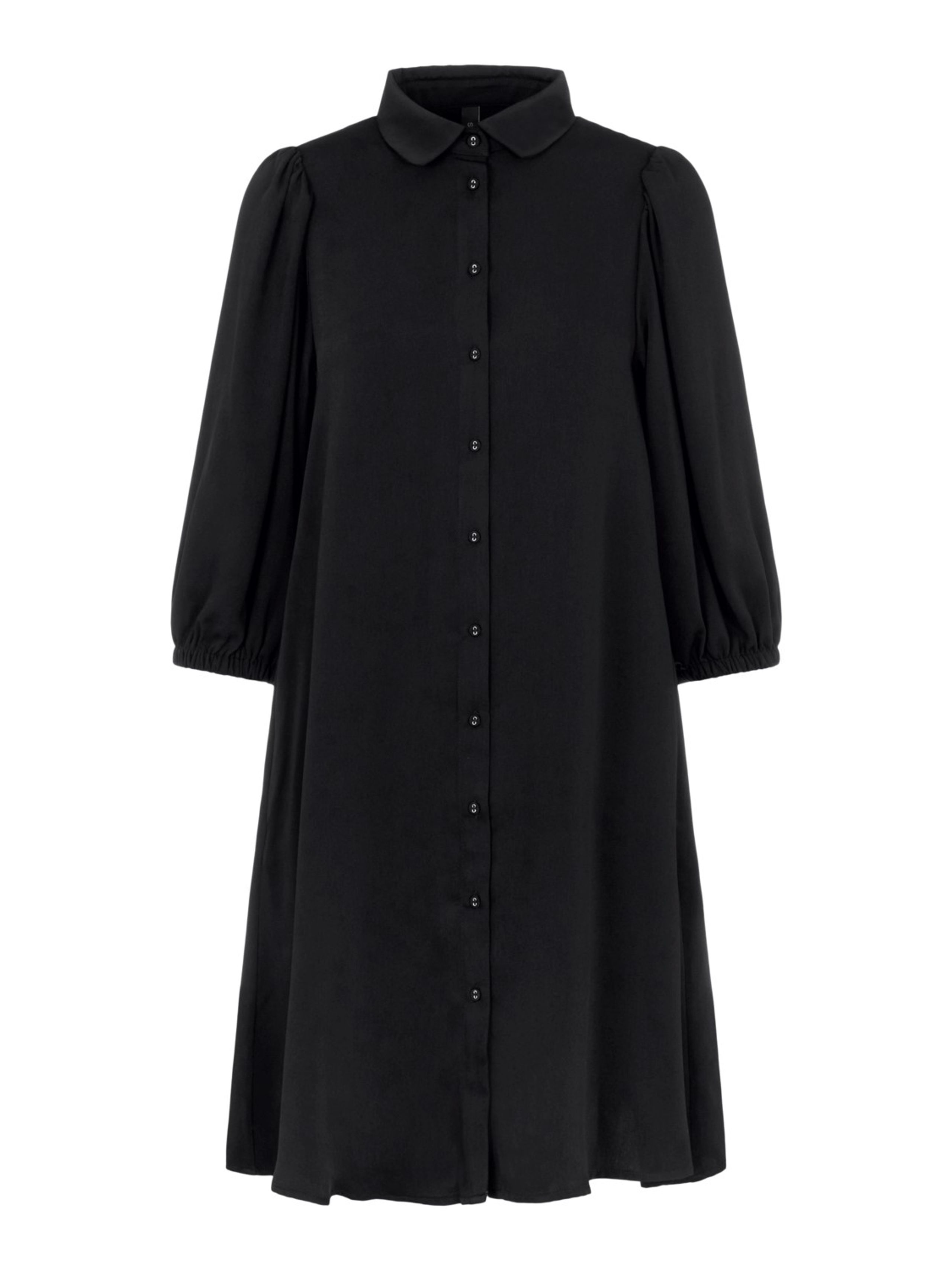 Y.A.S - Kjole - YASSophia 3/4 Solid Shirt Dress - Black