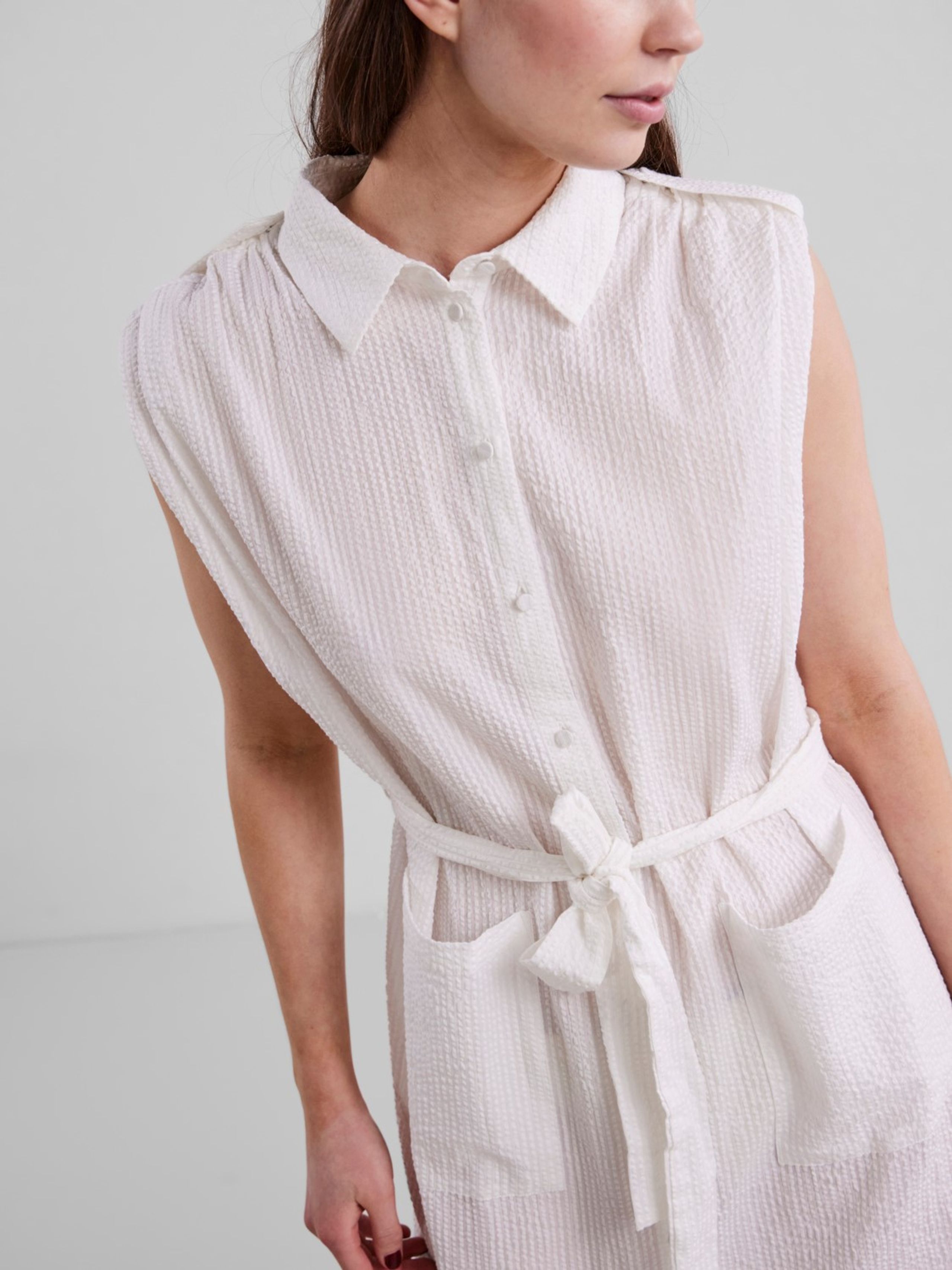 Y.A.S - Kjole - YASSwatia SL Oversize Dress - Star White