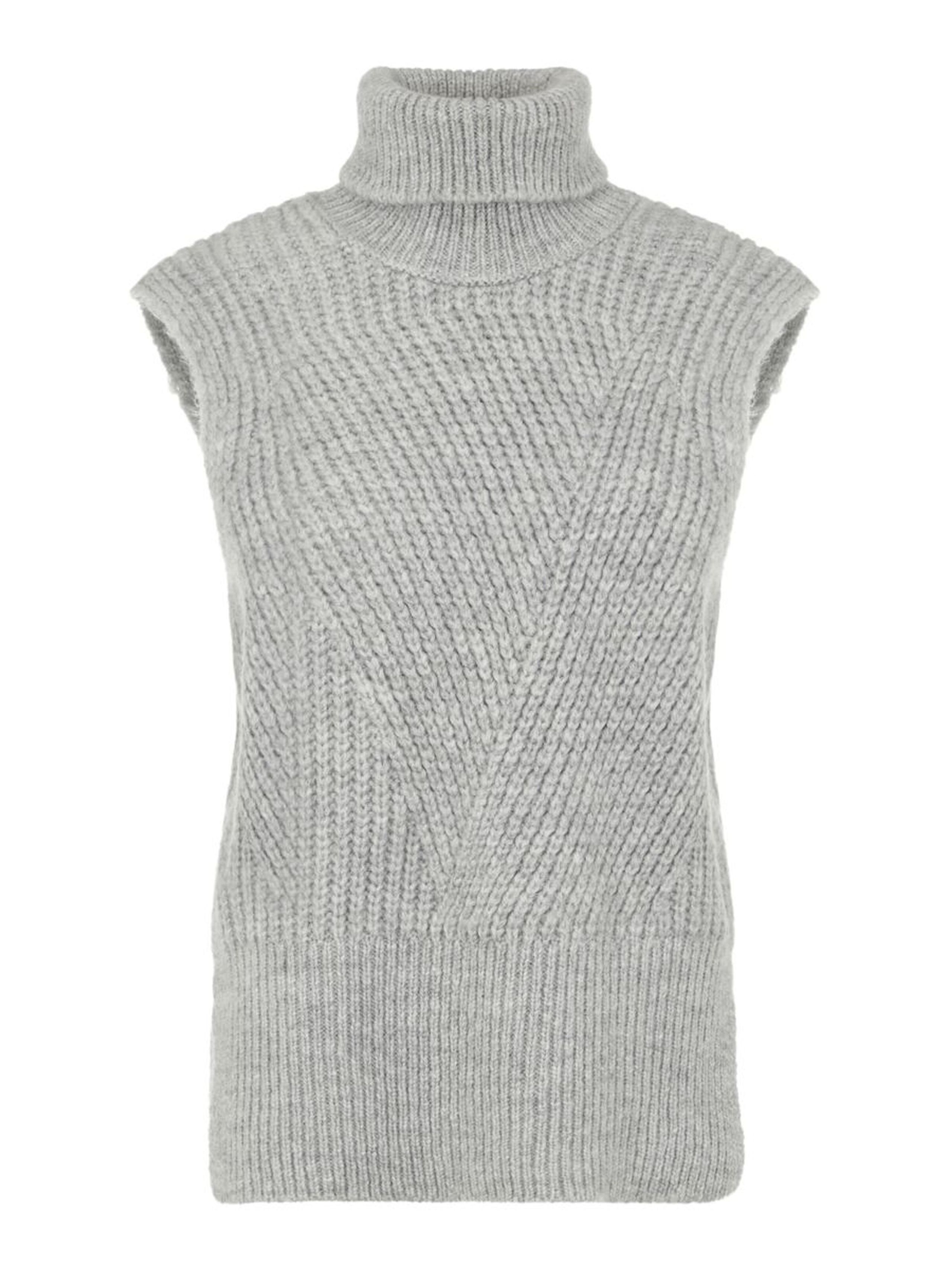 Y.A.S - Vest - YASBravo Knit Vest - Light Grey Melange