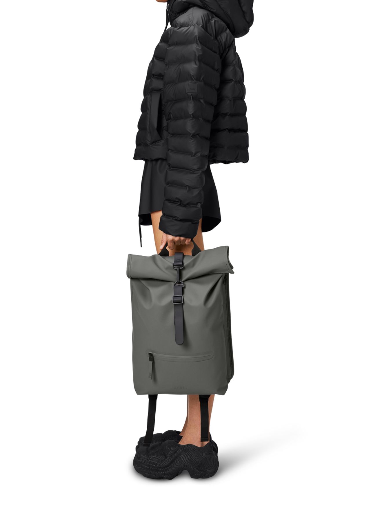 Sac à Dos Rains Rolltop Rucksack W3, Gris, Modèle 13320, Unisexe, Polyester/polyuréthane, Neuf