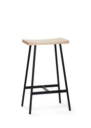 Black Powder Coating / White Stained Oak