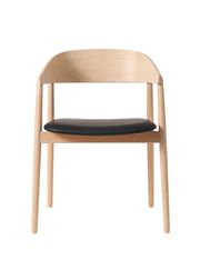 Bøg / Hvidpigmenteret Mat Lakeret / PU Læder: Sort (Udsolgt)