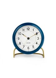 Table clock petroleum/white (Sold Out)