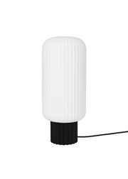 L / Black Metal Base / White Opal Glass / Table