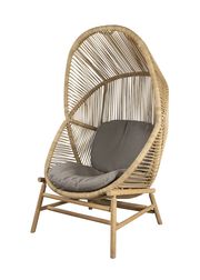 Seat: Cane-line Weave, Natural U 1 / Frame: Teak / Cushion: Taupe, Cane-line AirTouch (Sold Out)