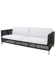 Sofa: Black/Graphite Cane-line Weave / Hynder: Hvid Cane-line Natté (Udsolgt)